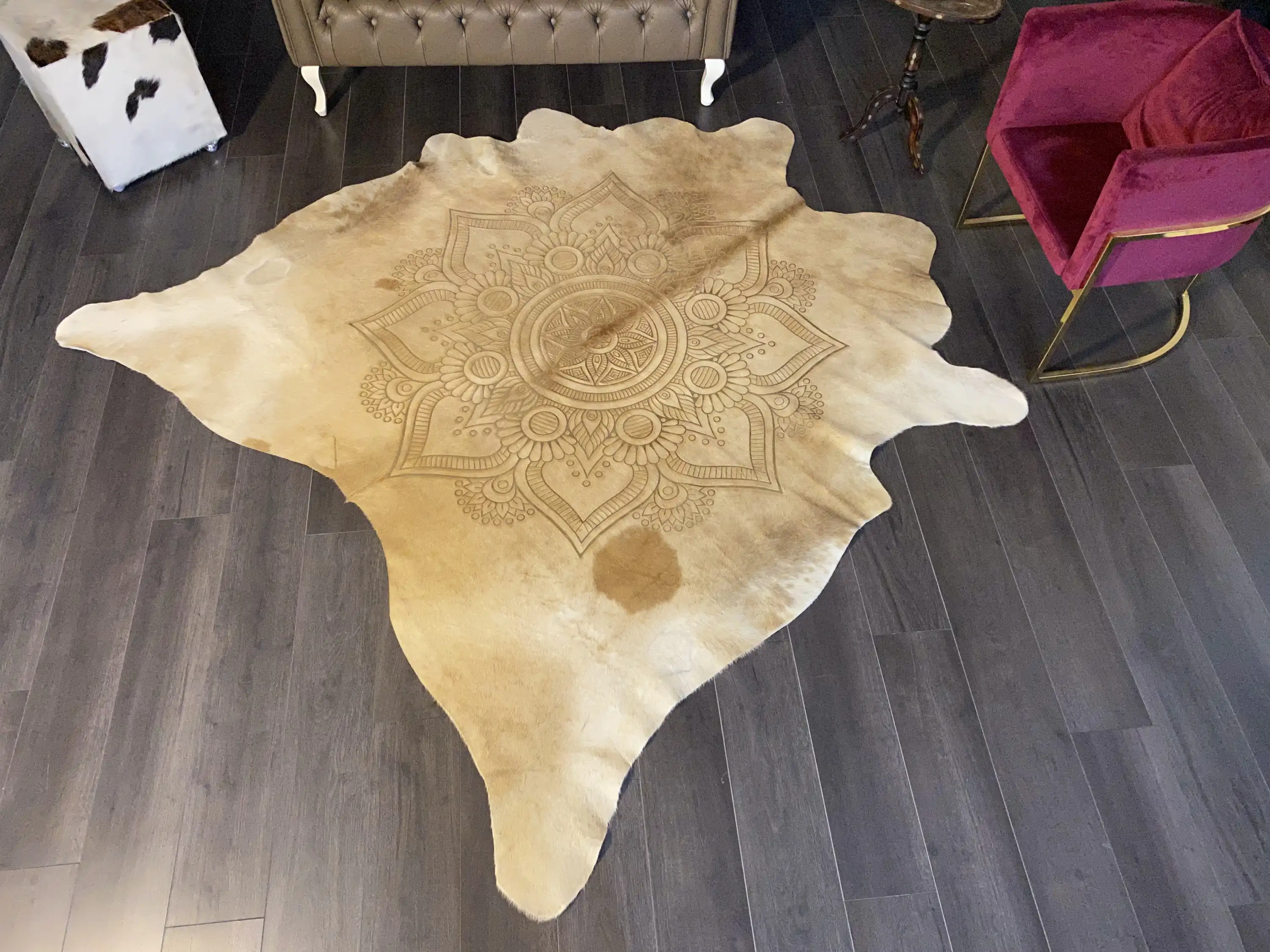 HAKİKİ DERİ DANA POSTU LAZERLİ-VARAKLI 210 x 225 - 1401000026