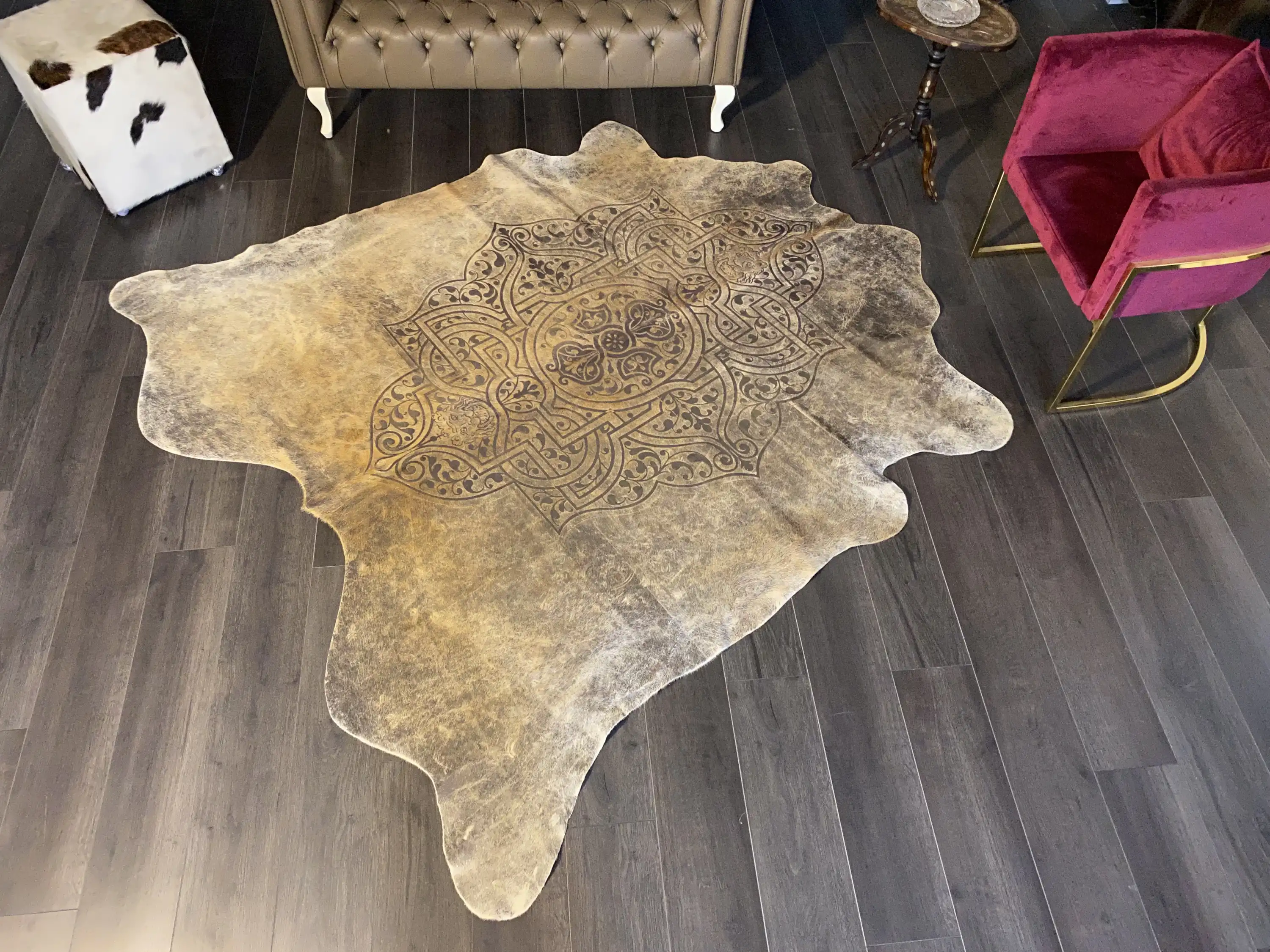 HAKİKİ DERİ DANA POSTU LAZERLİ-VARAKLI 215 x 230 - 1401000003