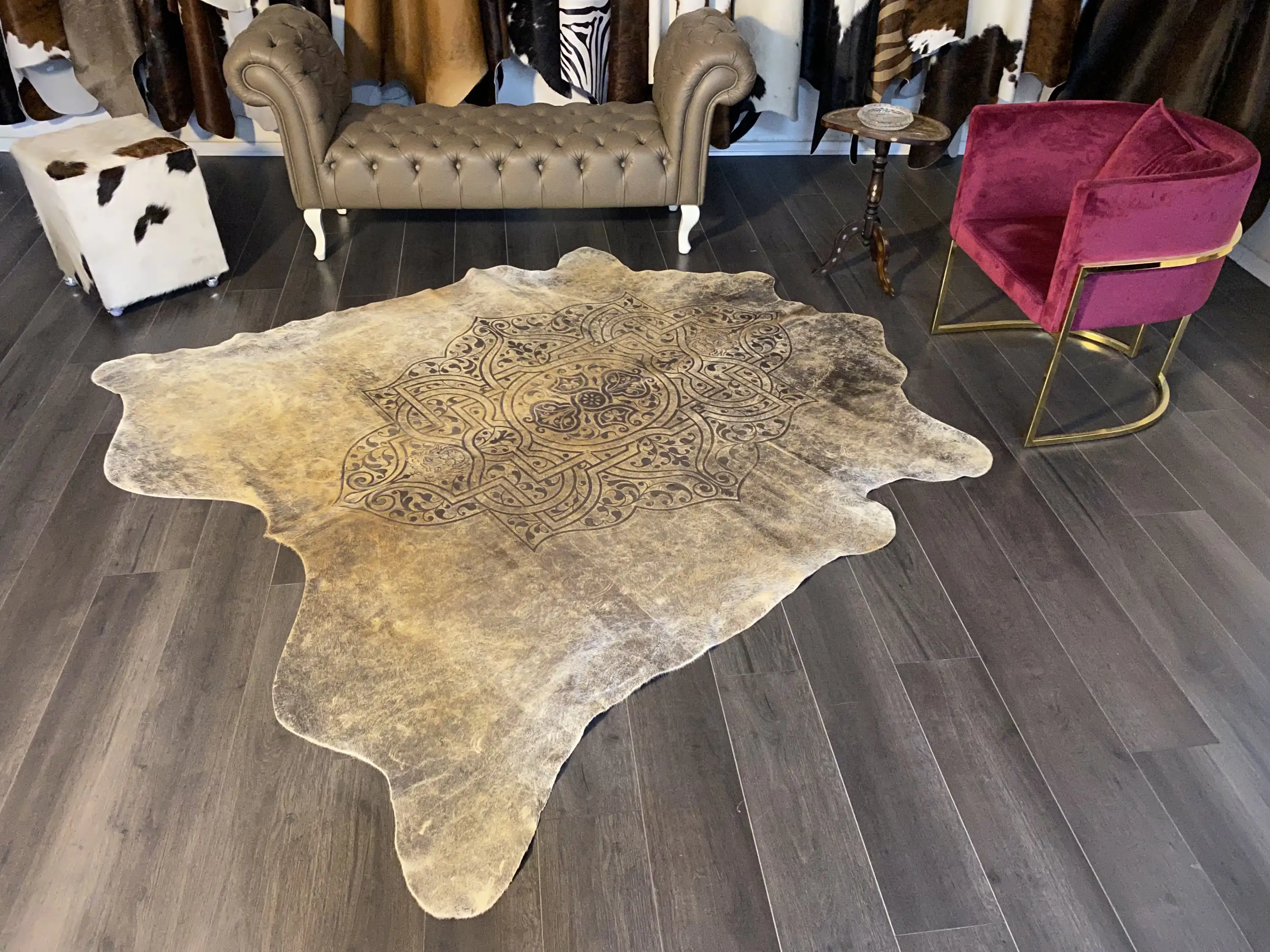 HAKİKİ DERİ DANA POSTU LAZERLİ-VARAKLI 215 x 230 - 1401000003