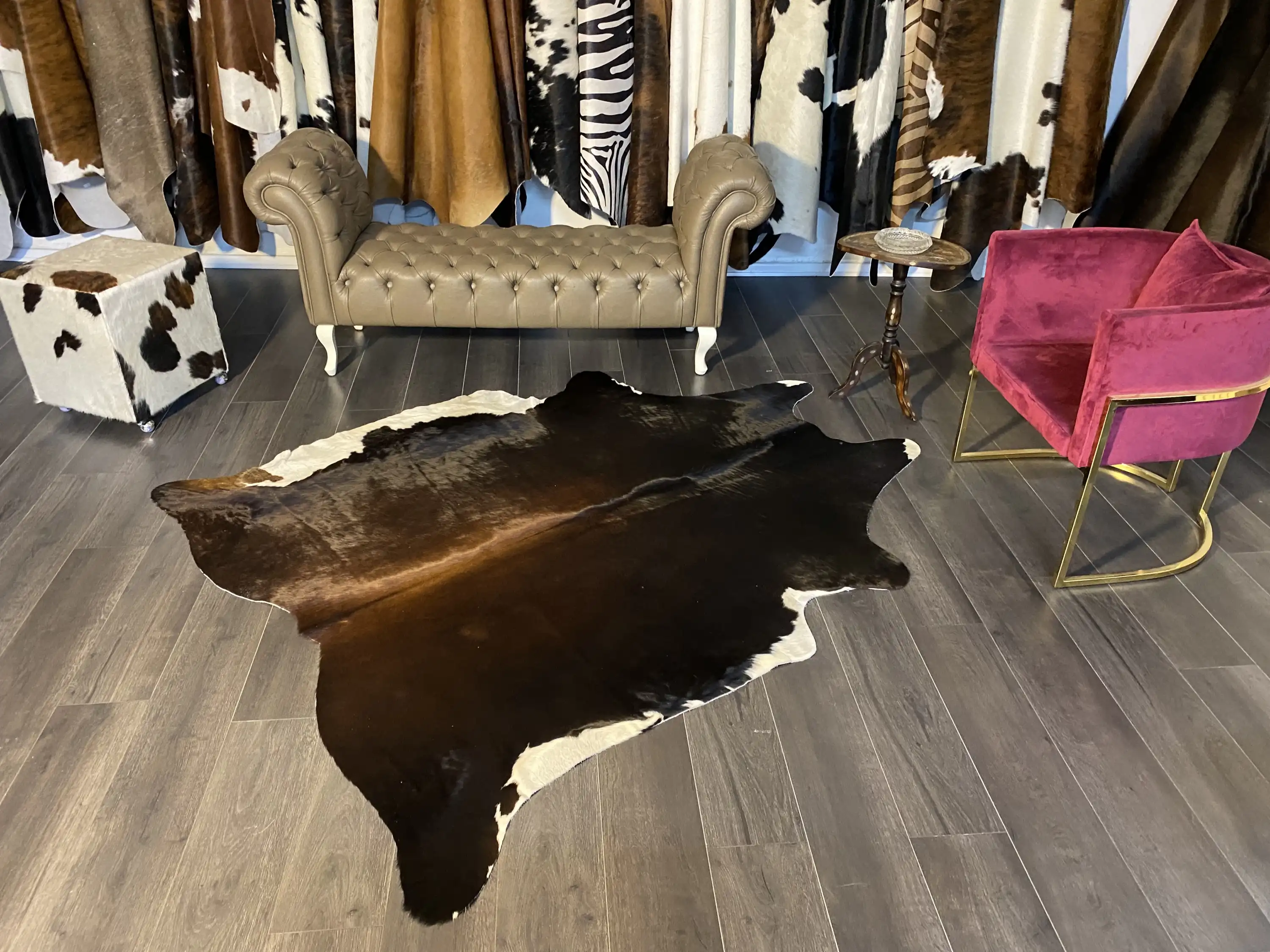 HAKİKİ DERİ DANA POSTU MIX KAHVE 170 x 205 - 1001000166