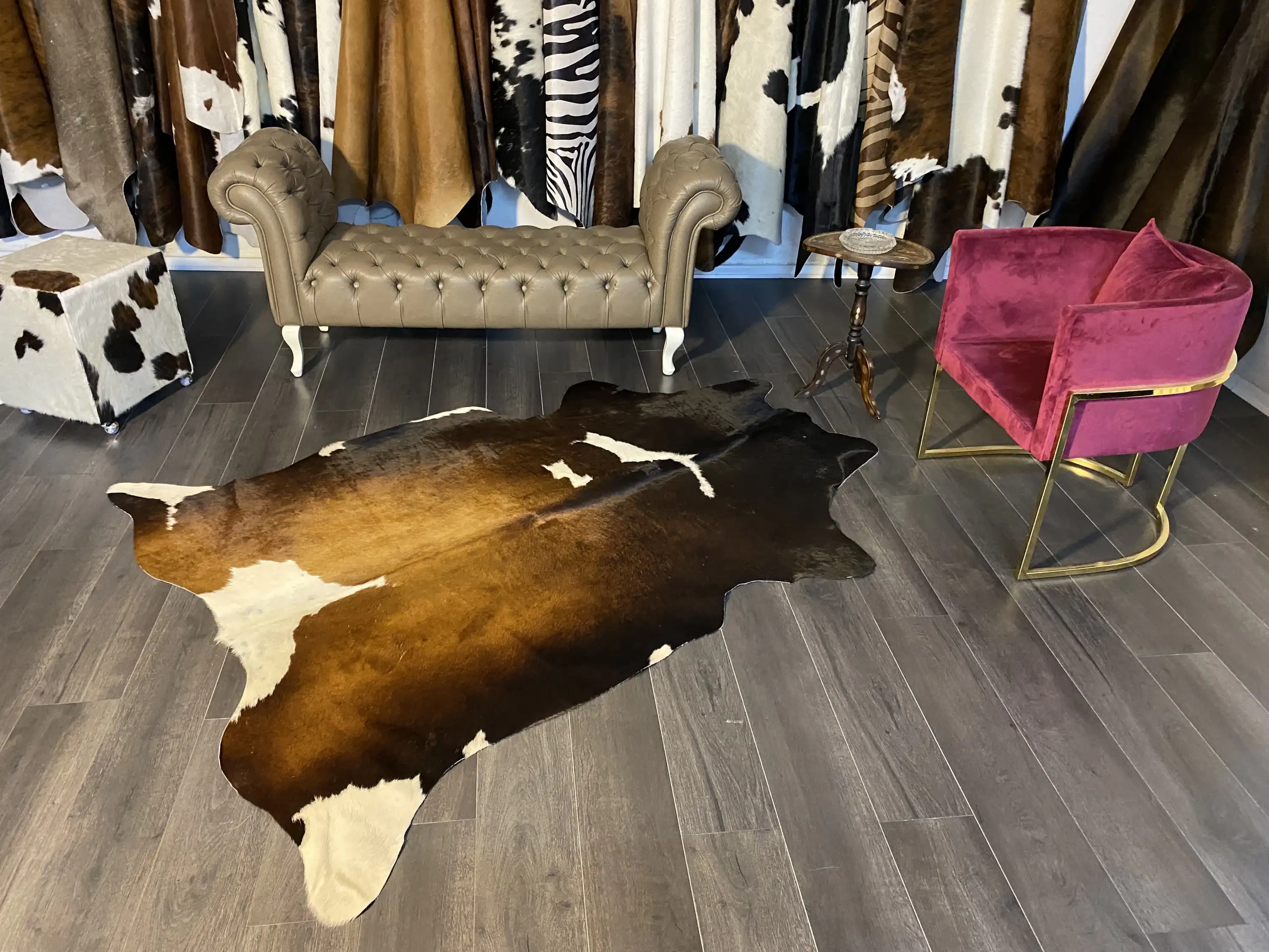 HAKİKİ DERİ DANA POSTU MIX KAHVE 170 x 215 - 1001000168