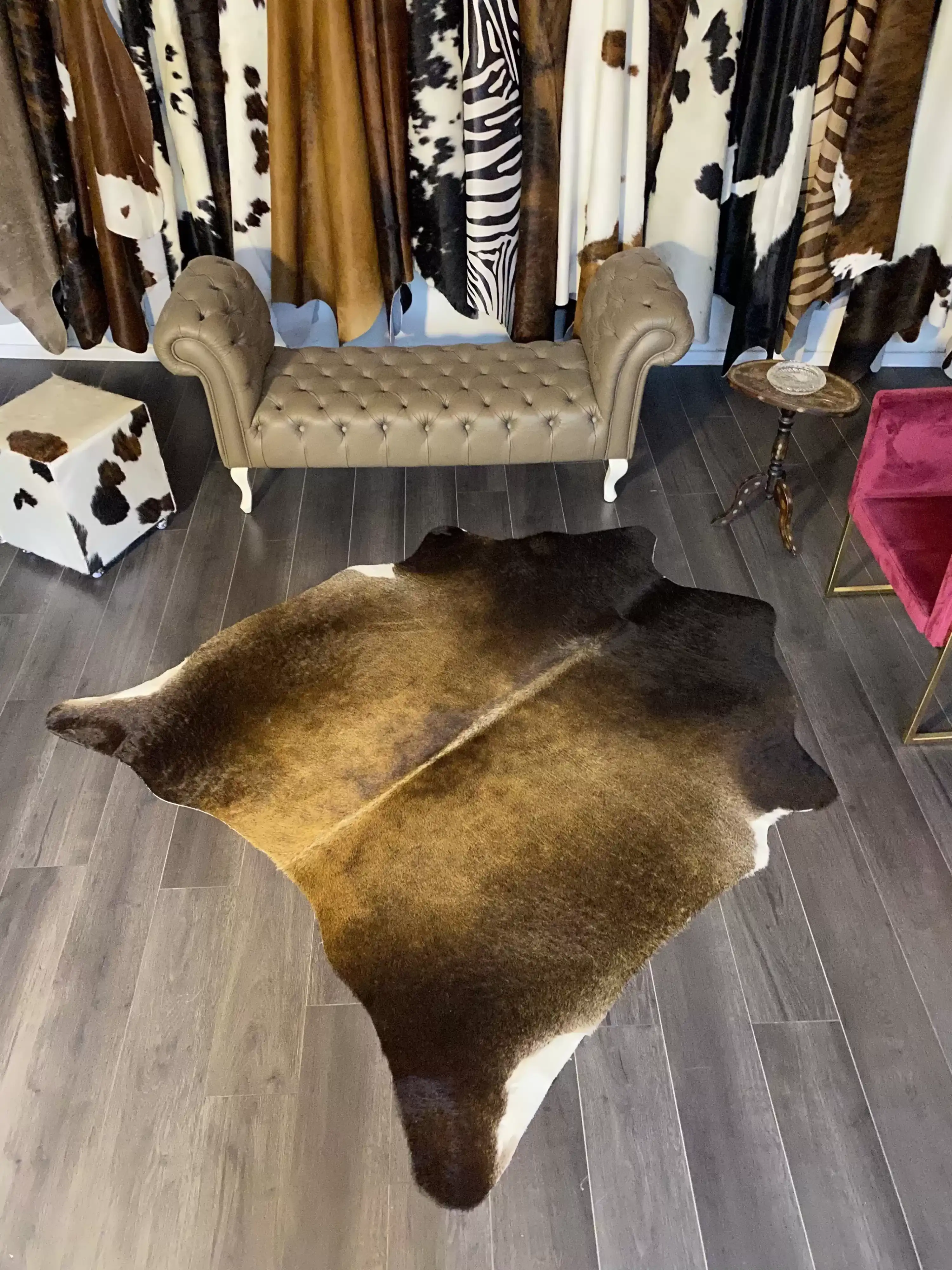 HAKİKİ DERİ DANA POSTU MIX KAHVE 175 x 195 - 1001000111