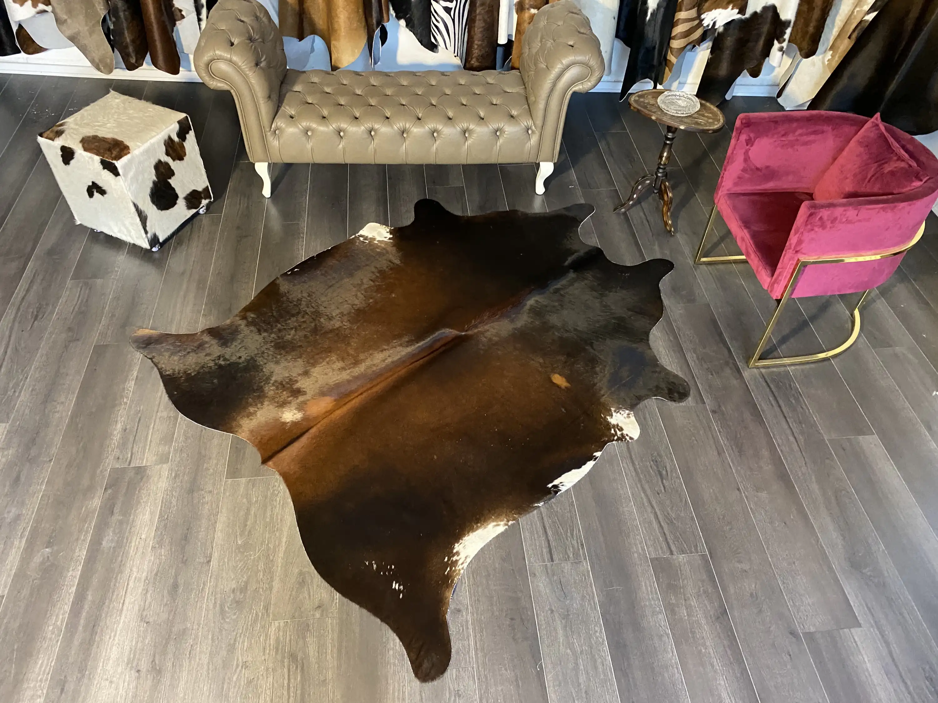 HAKİKİ DERİ DANA POSTU MIX KAHVE 175 x 210 - 1001000043