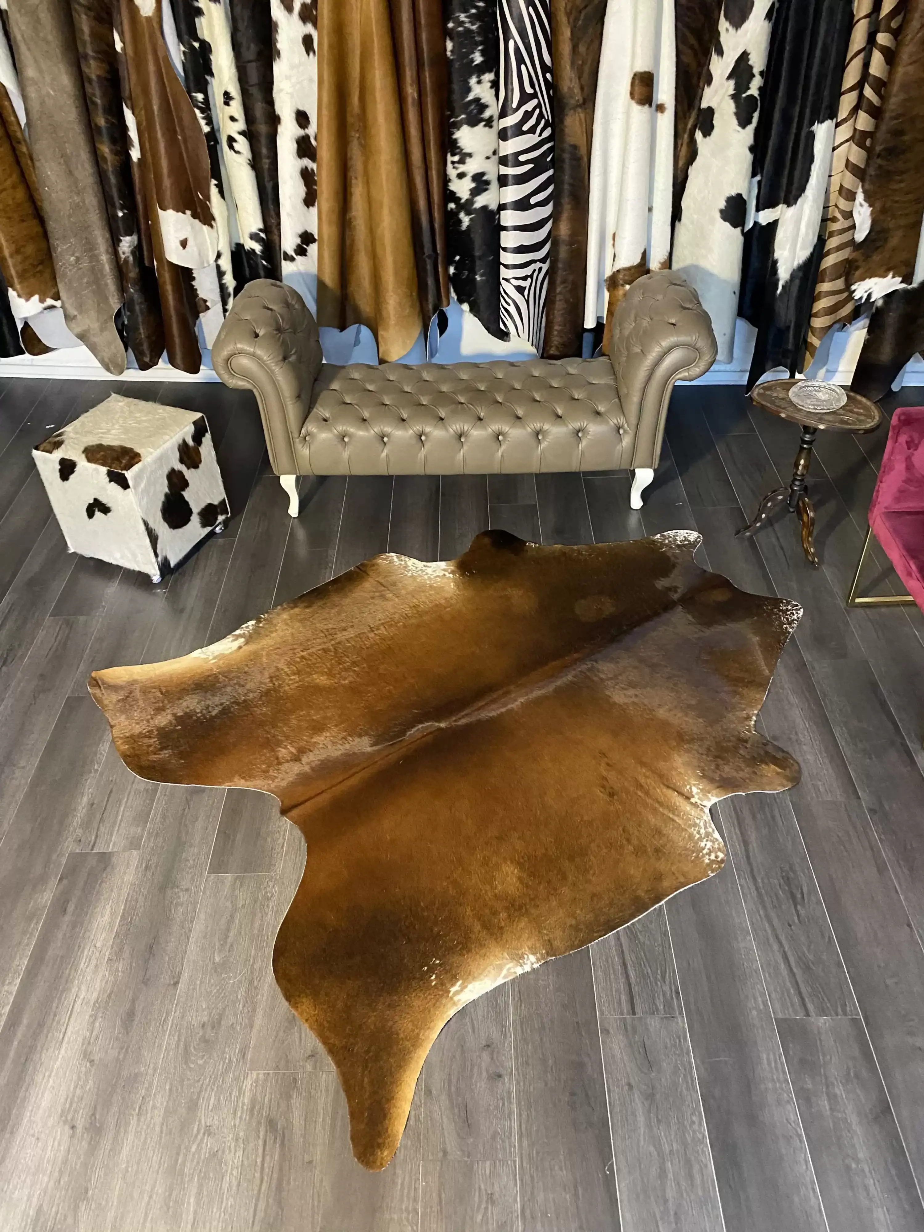 HAKİKİ DERİ DANA POSTU MIX KAHVE 175 x 210 - 1001000074