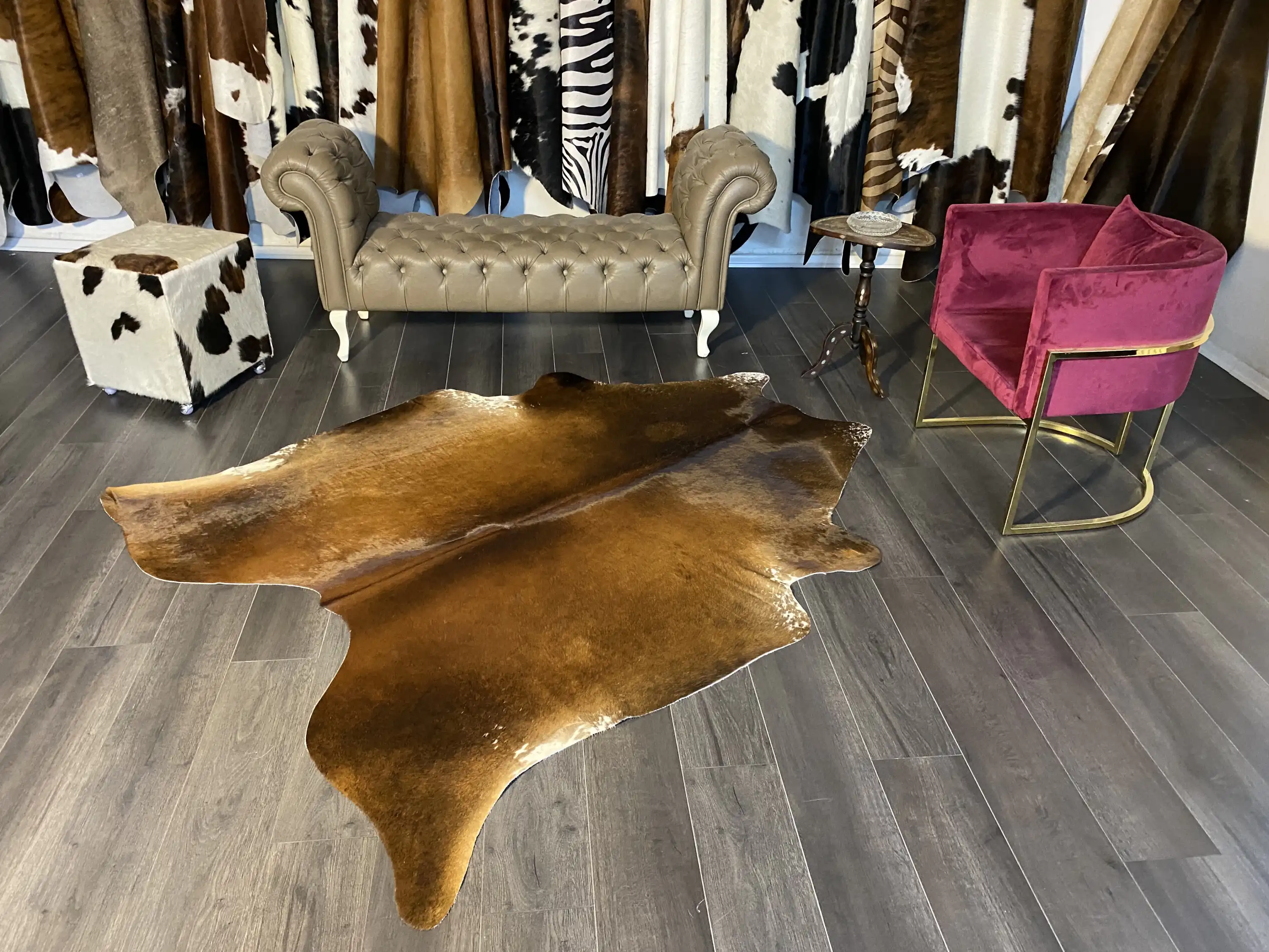 HAKİKİ DERİ DANA POSTU MIX KAHVE 175 x 210 - 1001000074