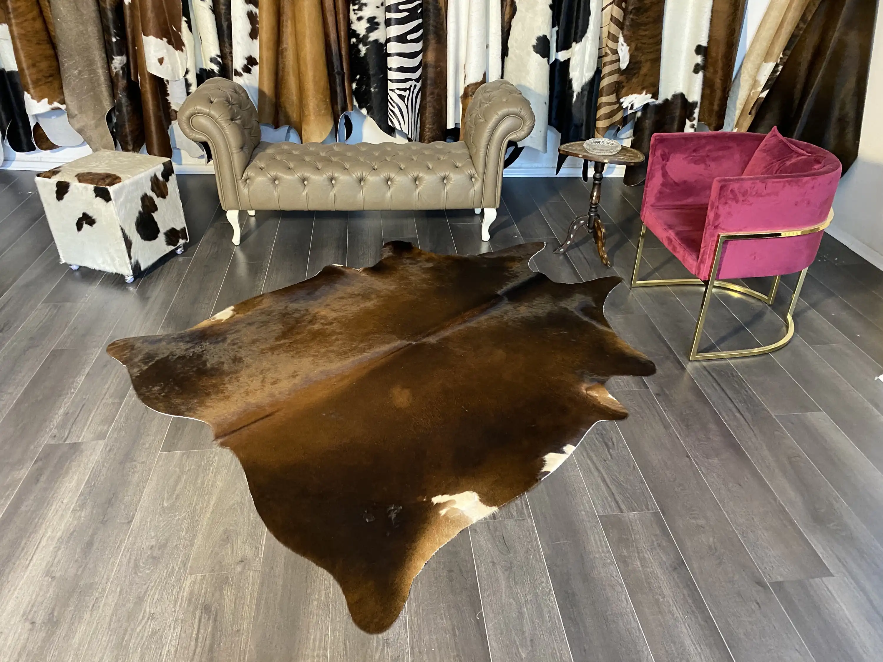 HAKİKİ DERİ DANA POSTU MIX KAHVE 175 x 215 - 1001000012