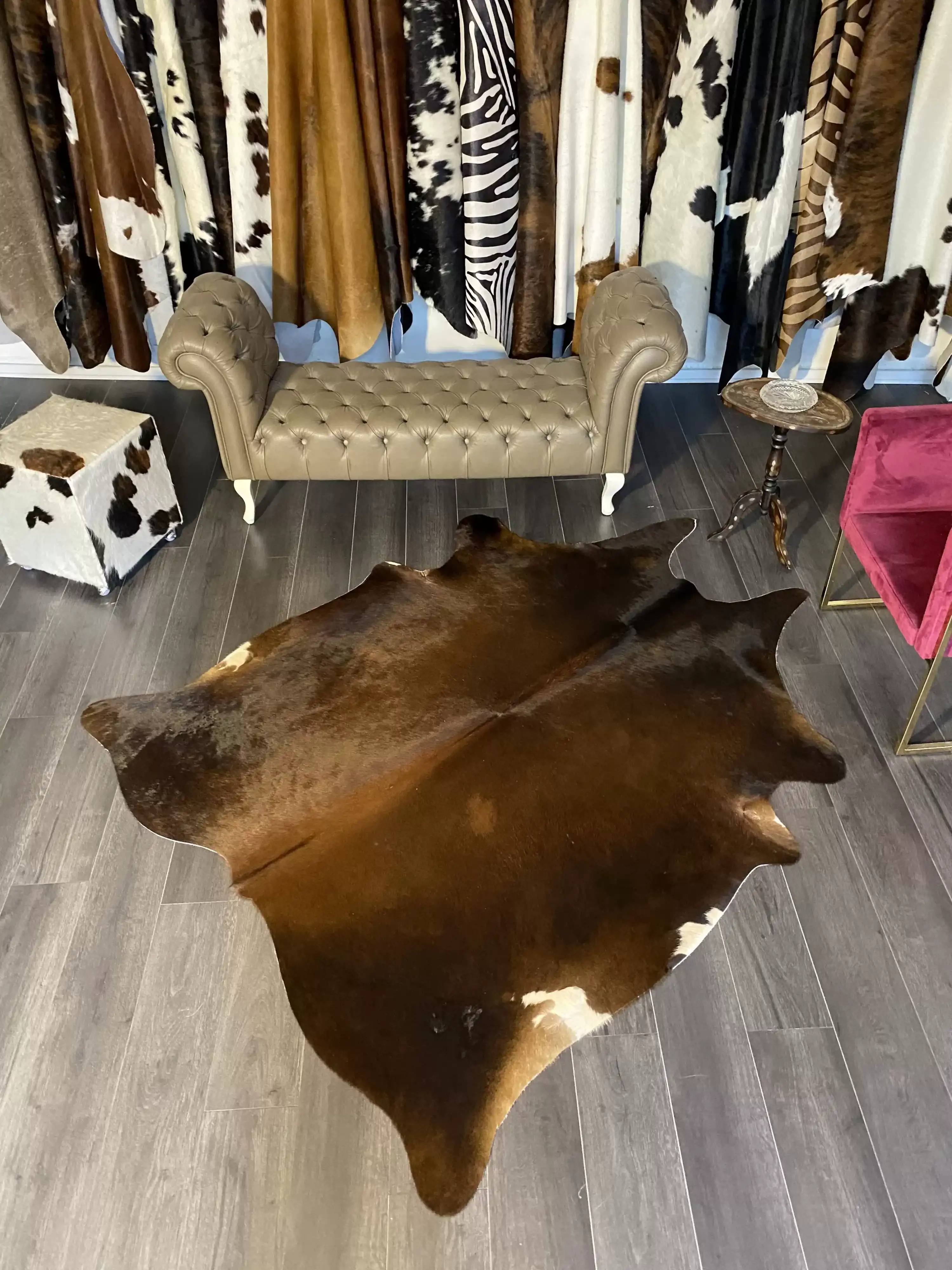 HAKİKİ DERİ DANA POSTU MIX KAHVE 175 x 215 - 1001000012