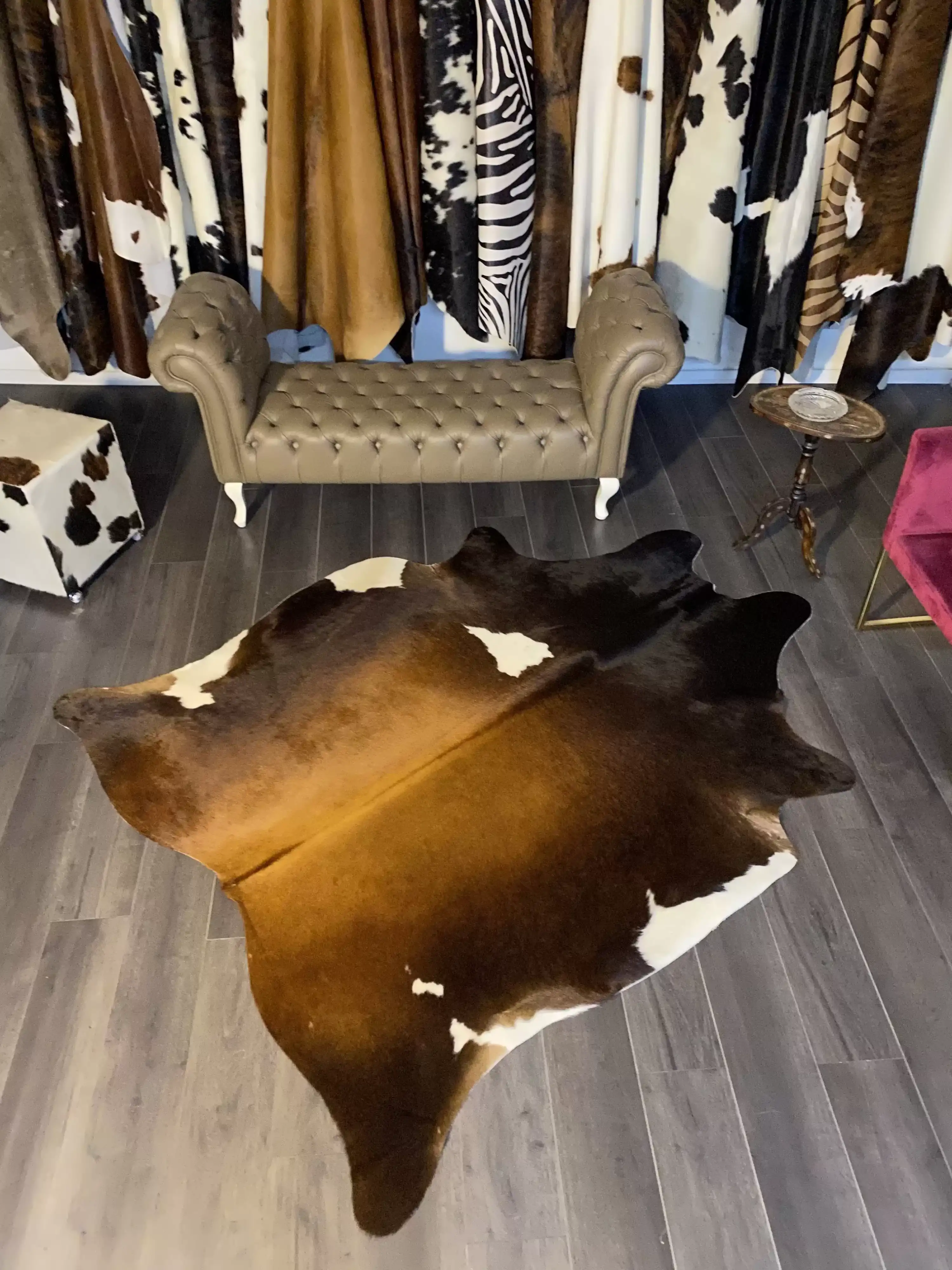 HAKİKİ DERİ DANA POSTU MIX KAHVE 175 x 225 - 1001000119