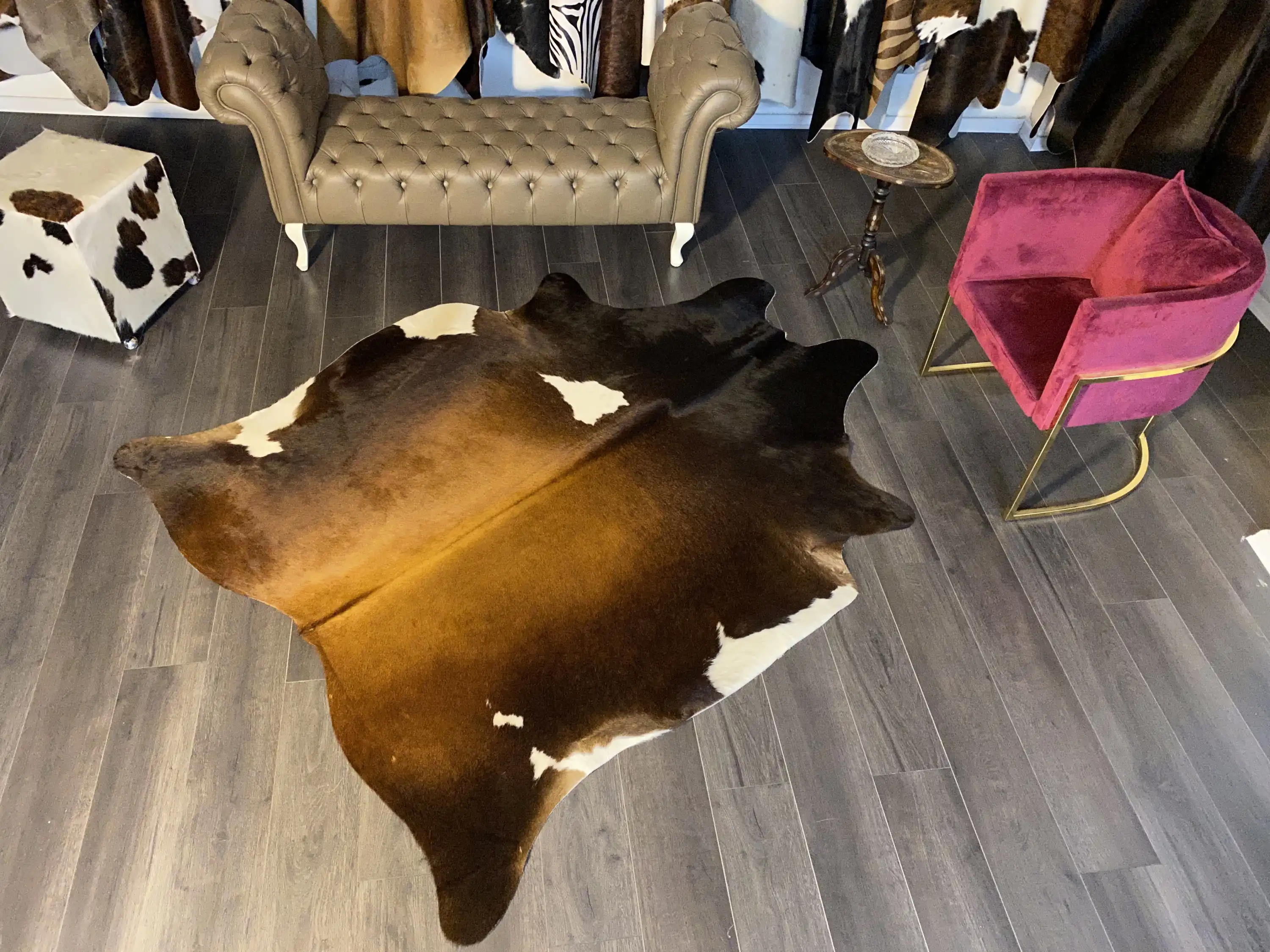 HAKİKİ DERİ DANA POSTU MIX KAHVE 175 x 225 - 1001000119