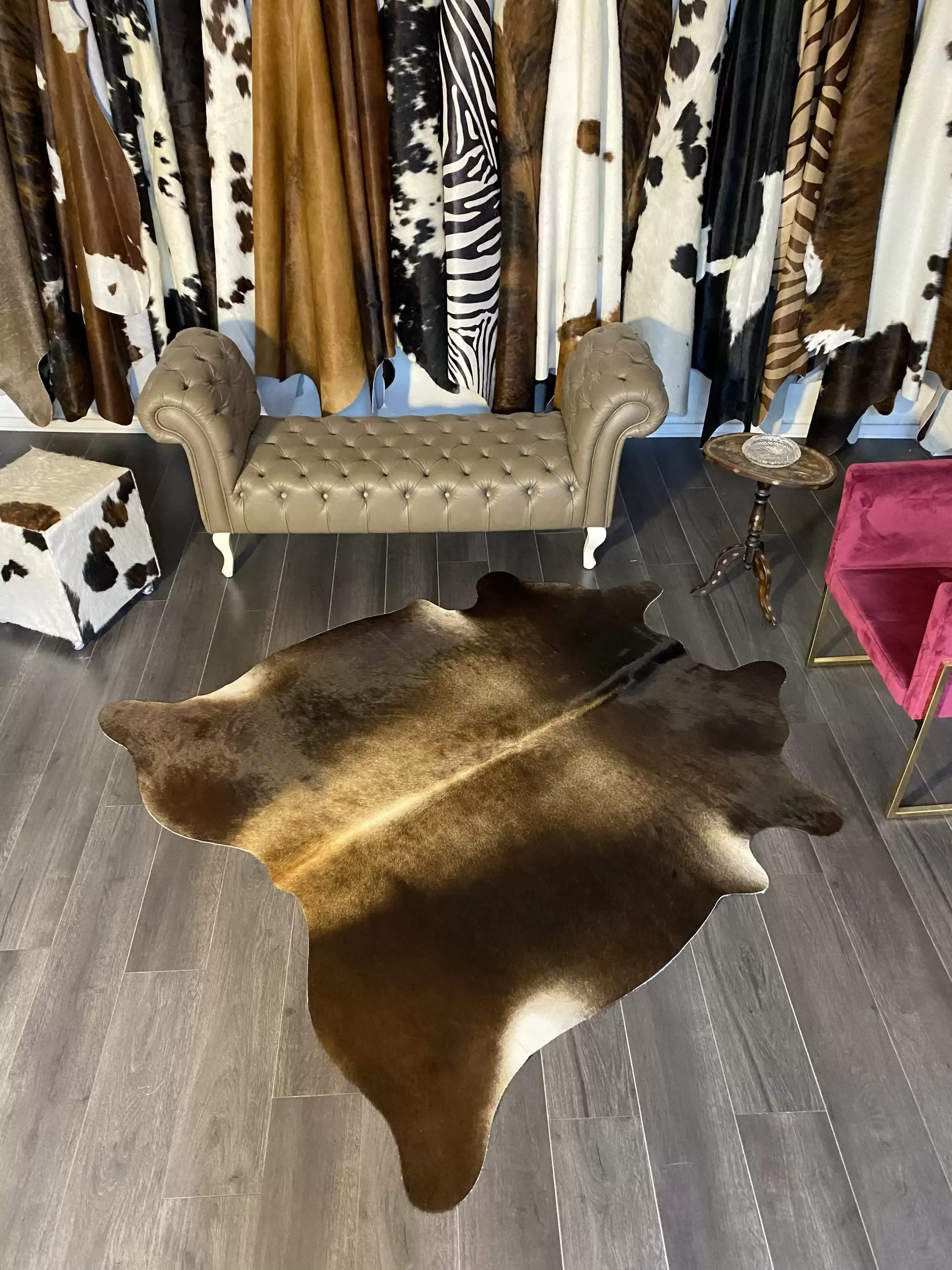 HAKİKİ DERİ DANA POSTU MIX KAHVE 180 x 190 - 1001000006