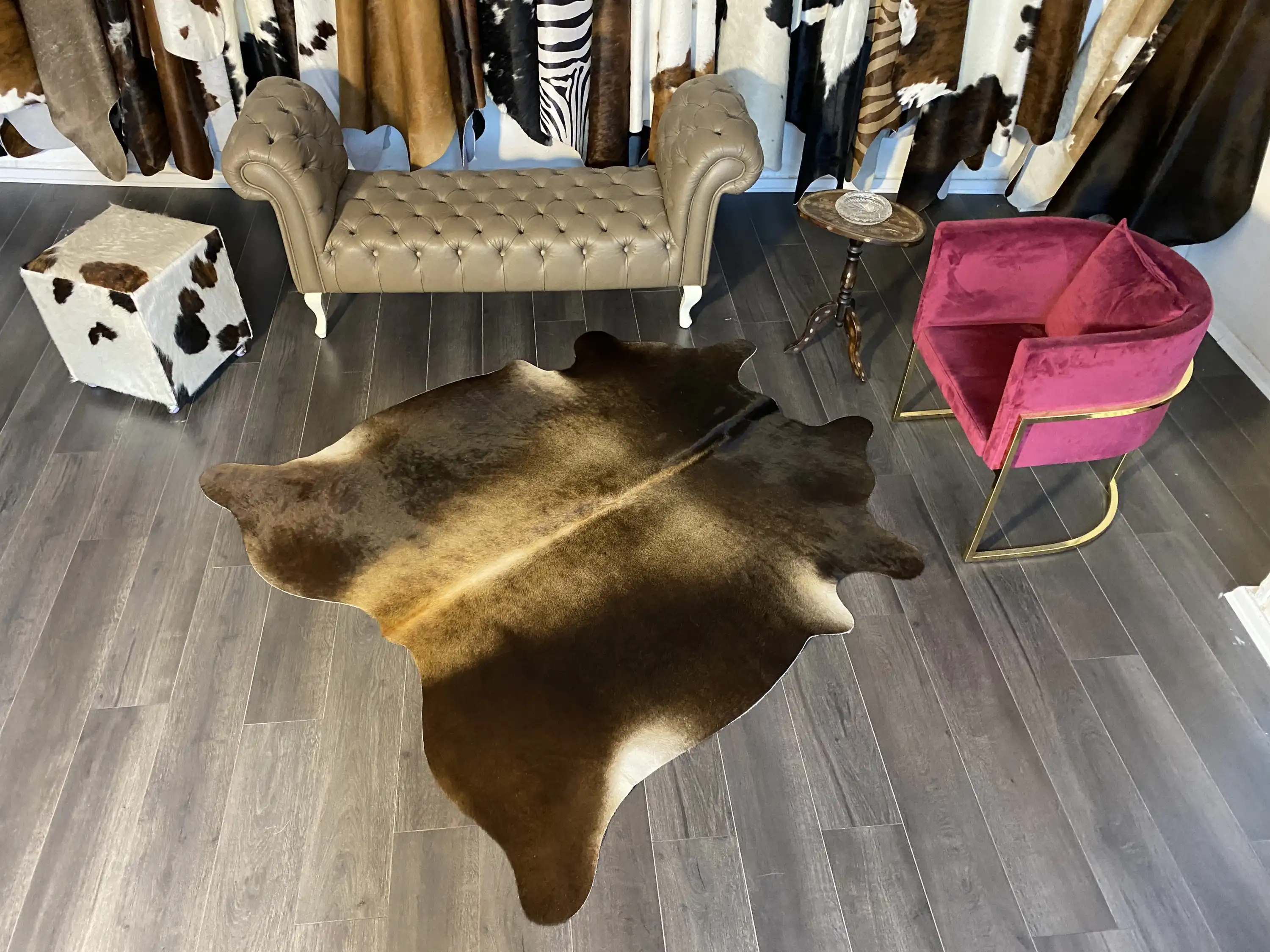 HAKİKİ DERİ DANA POSTU MIX KAHVE 180 x 190 - 1001000006