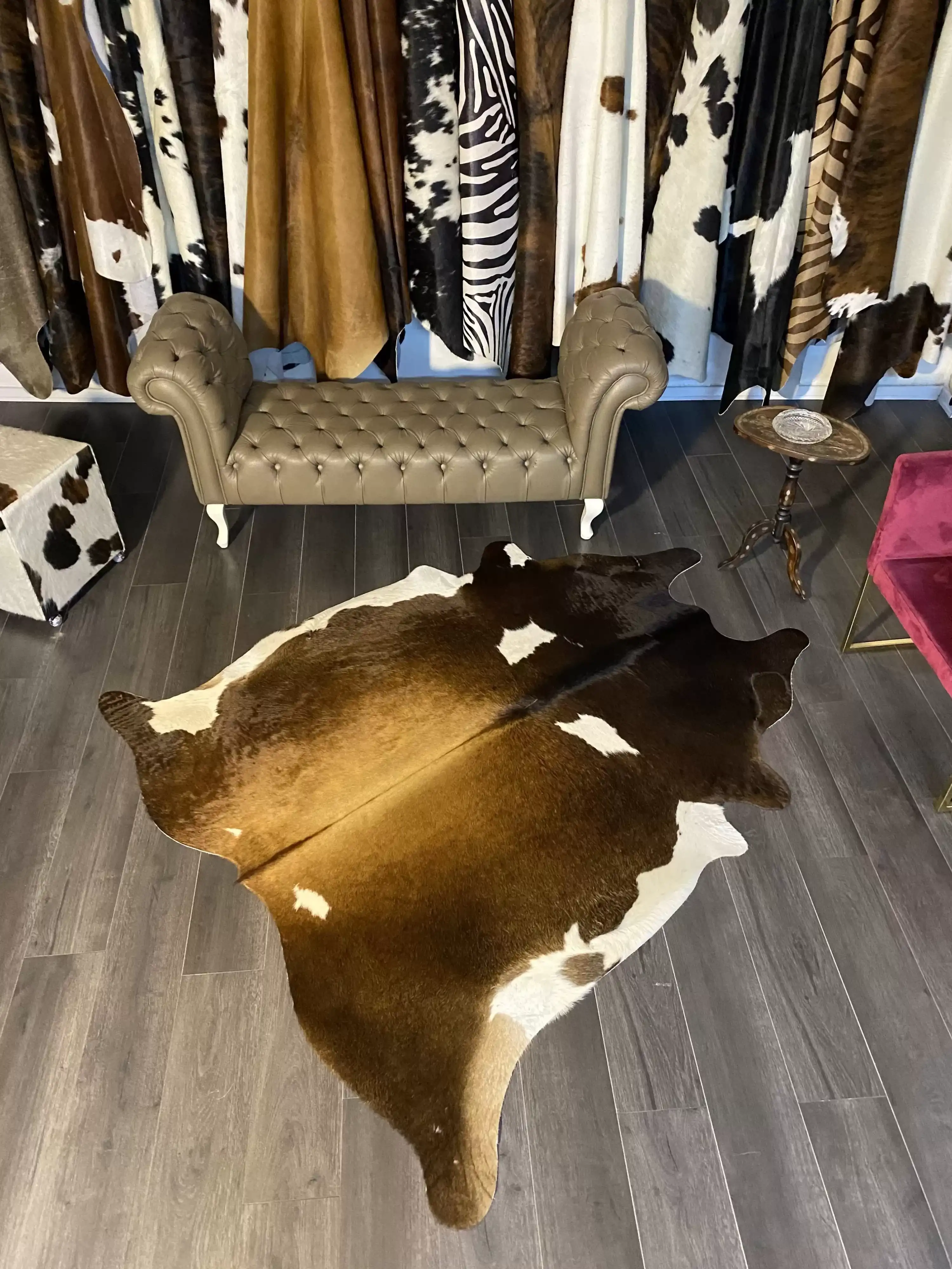 HAKİKİ DERİ DANA POSTU MIX KAHVE 180 x 200 - 1001000141