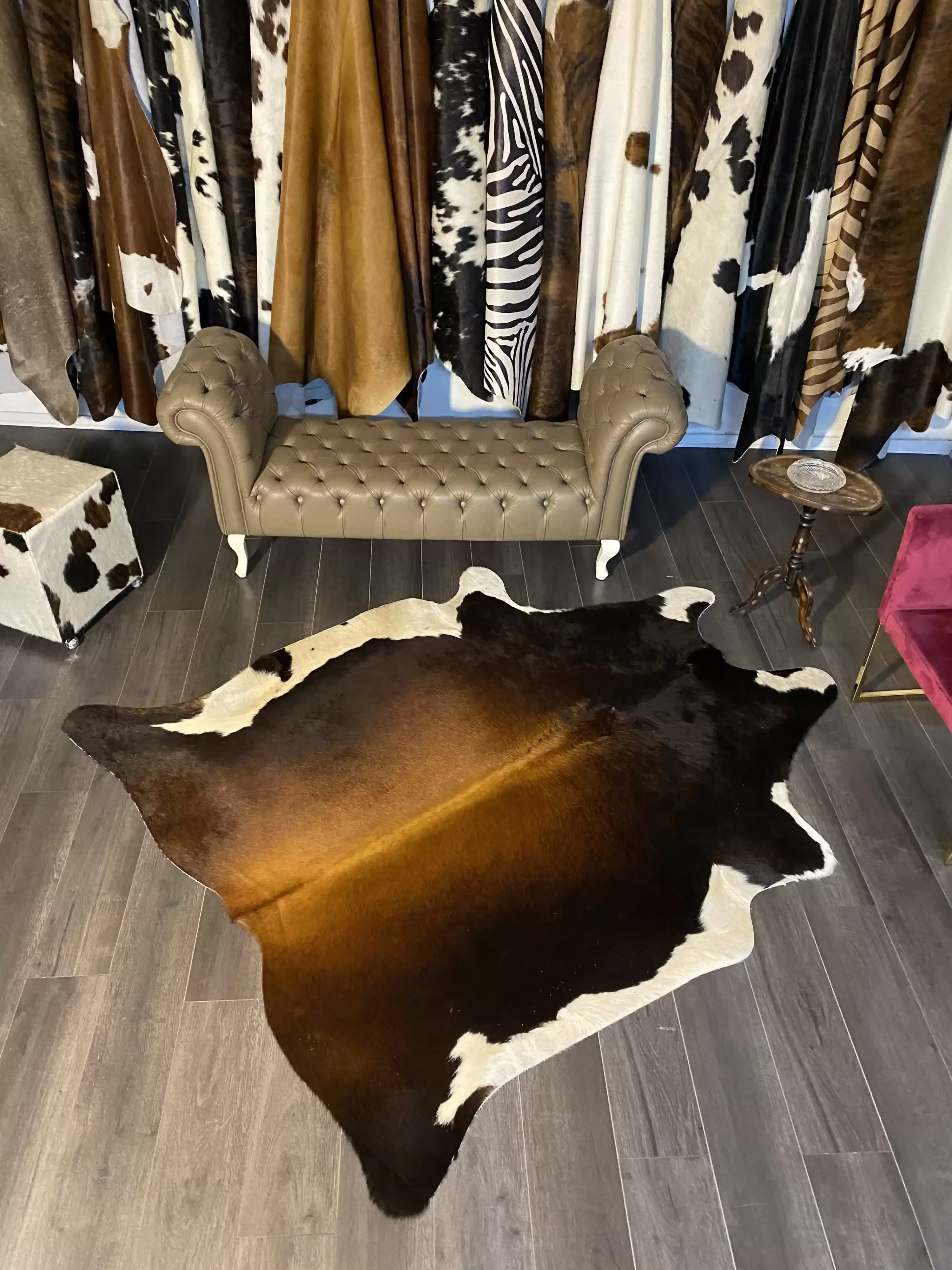 HAKİKİ DERİ DANA POSTU MIX KAHVE 180 x 205 - 1001000149