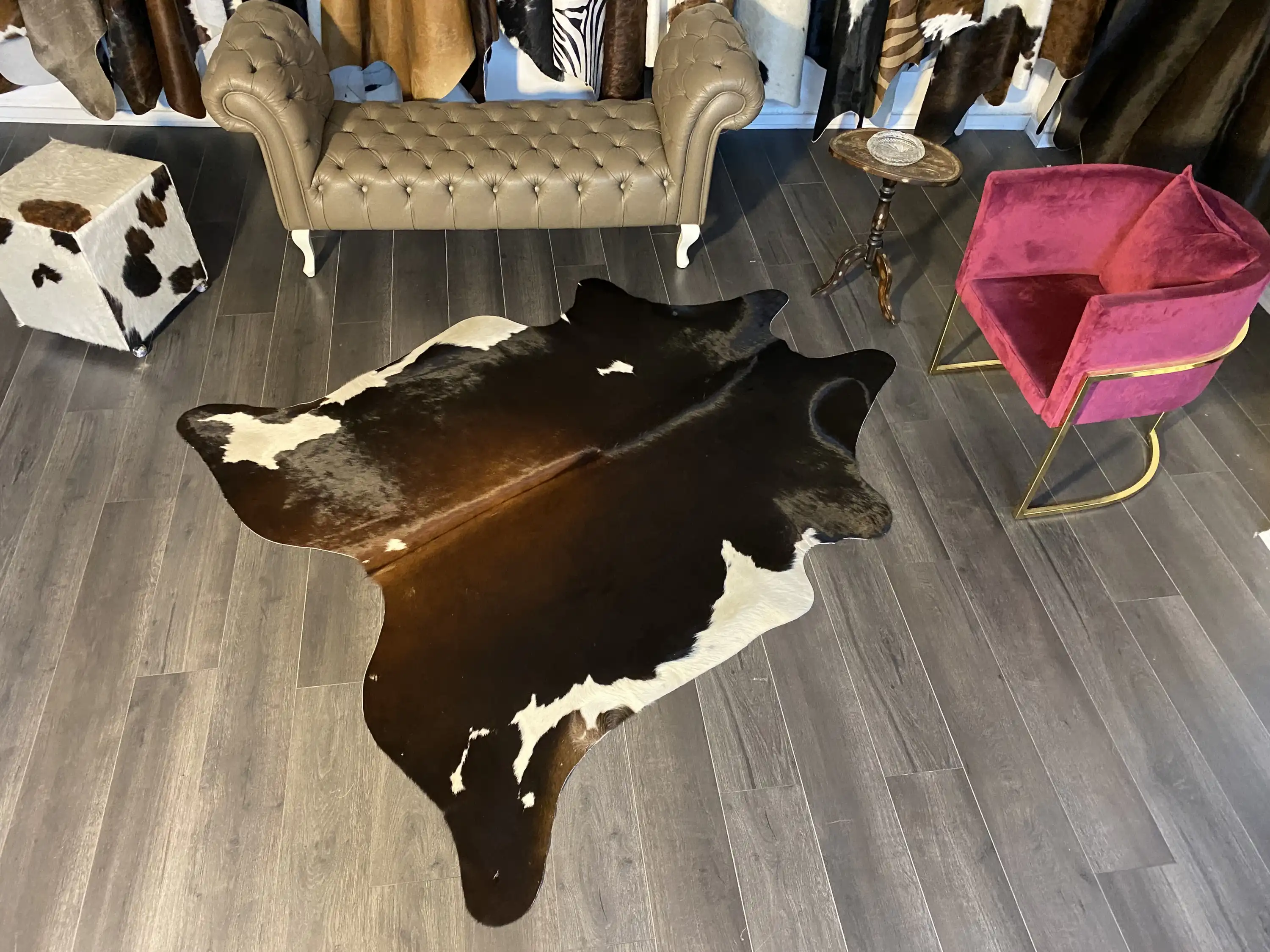 HAKİKİ DERİ DANA POSTU MIX KAHVE 180 x 215 - 1001000132