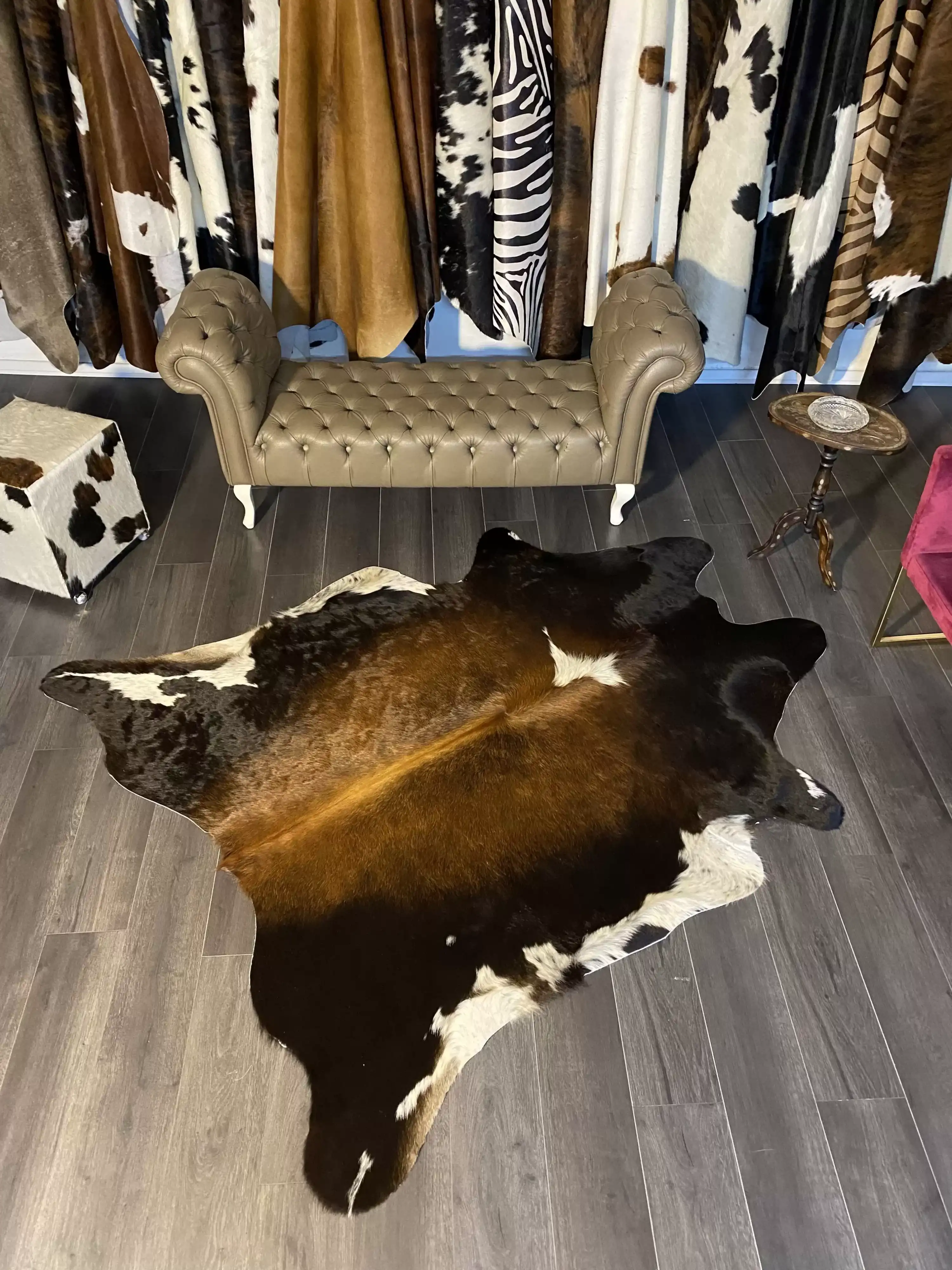 HAKİKİ DERİ DANA POSTU MIX KAHVE 180 x 215 - 1001000156