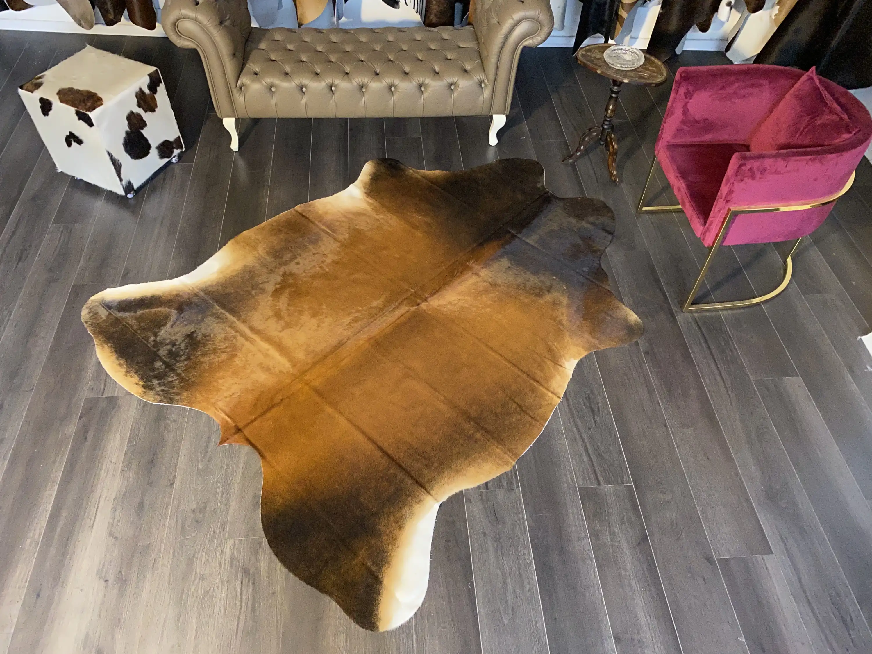 HAKİKİ DERİ DANA POSTU MIX KAHVE 180 x 220 - 1001000106