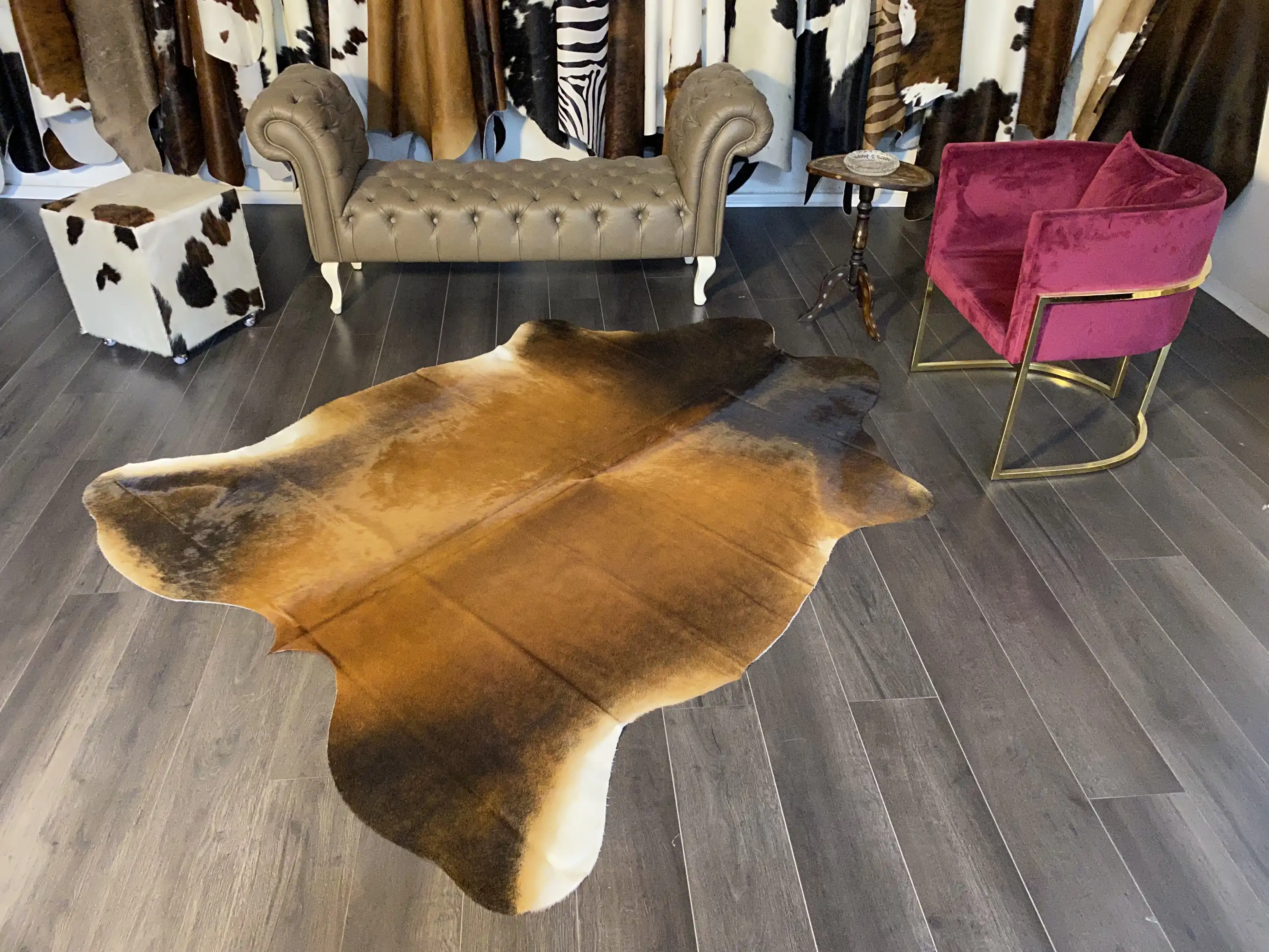 HAKİKİ DERİ DANA POSTU MIX KAHVE 180 x 220 - 1001000106