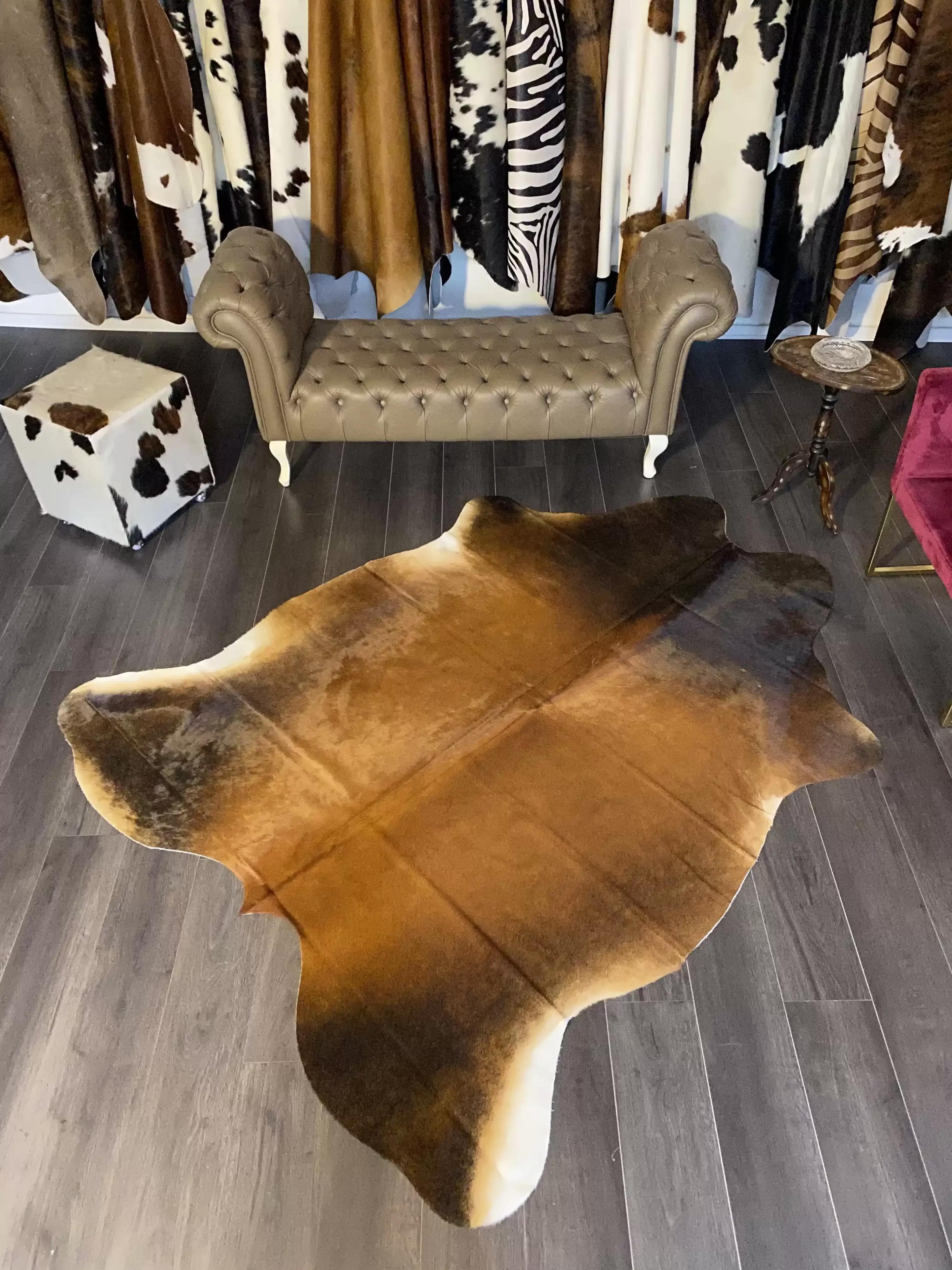 HAKİKİ DERİ DANA POSTU MIX KAHVE 180 x 220 - 1001000106