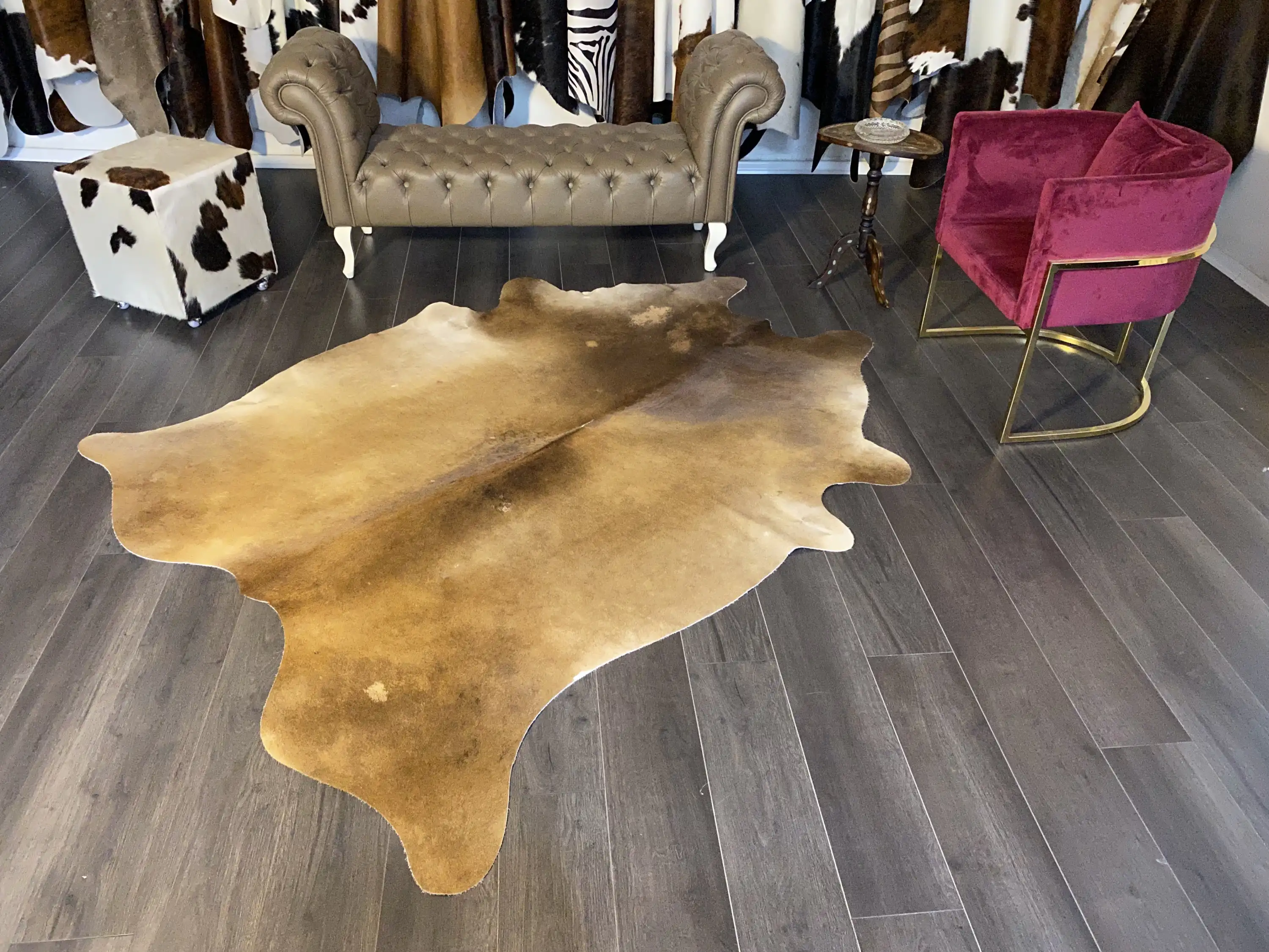 HAKİKİ DERİ DANA POSTU MIX KAHVE 180 x 225 - 1001000114