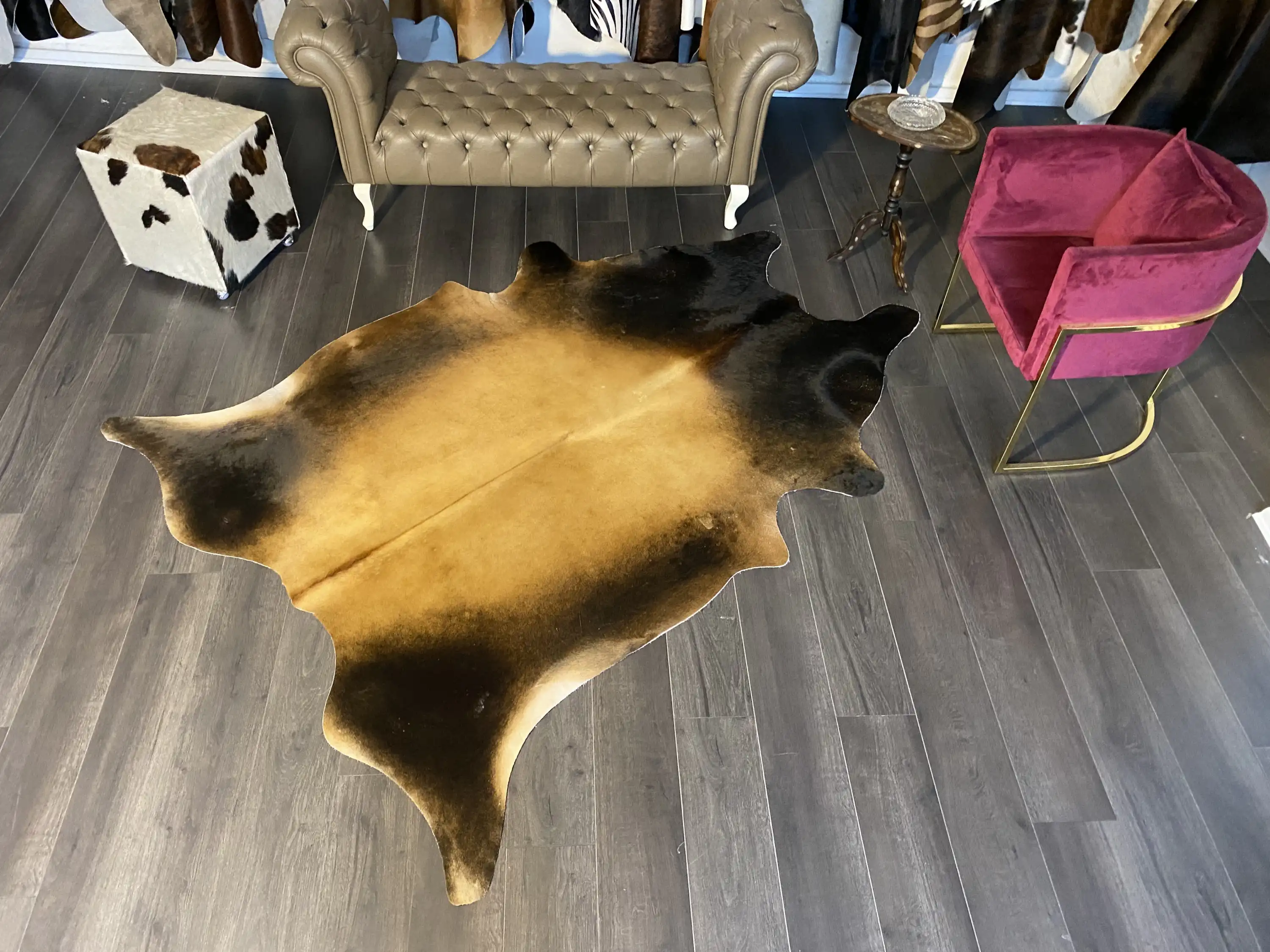 HAKİKİ DERİ DANA POSTU MIX KAHVE 180 x 230 - 1001000069