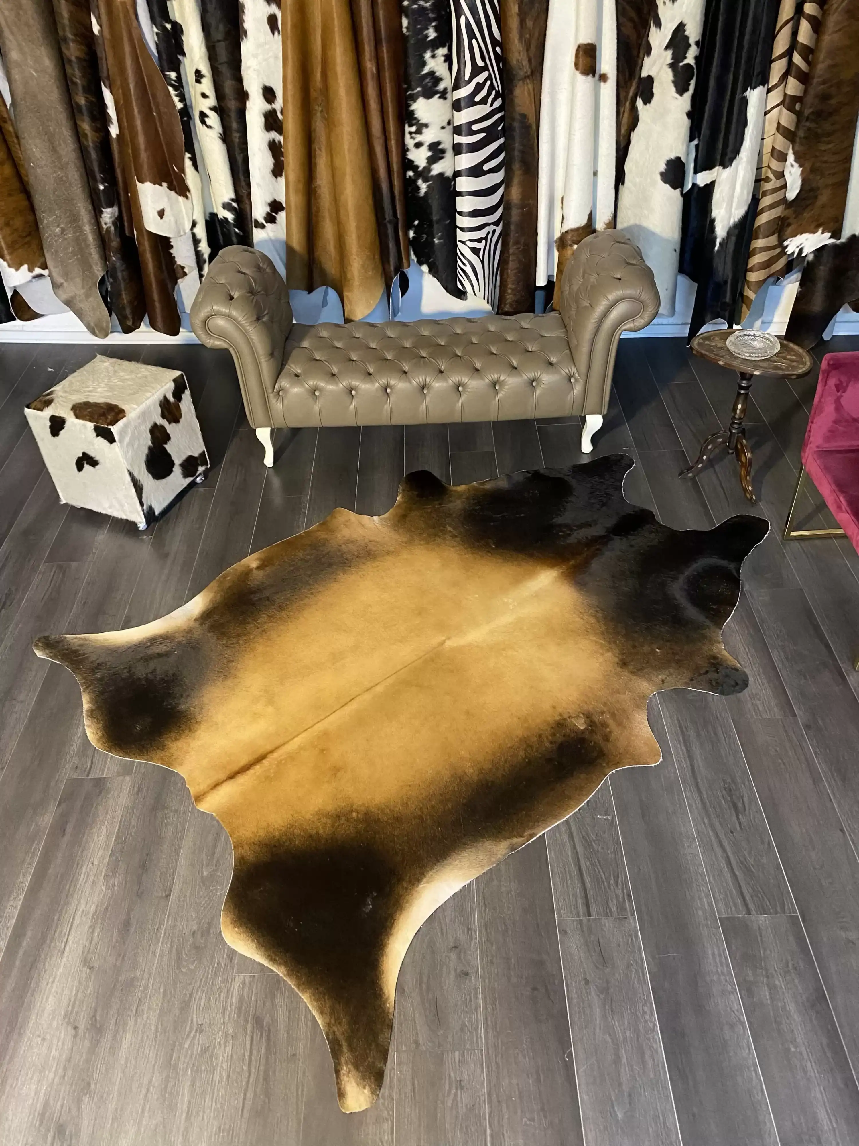 HAKİKİ DERİ DANA POSTU MIX KAHVE 180 x 230 - 1001000069