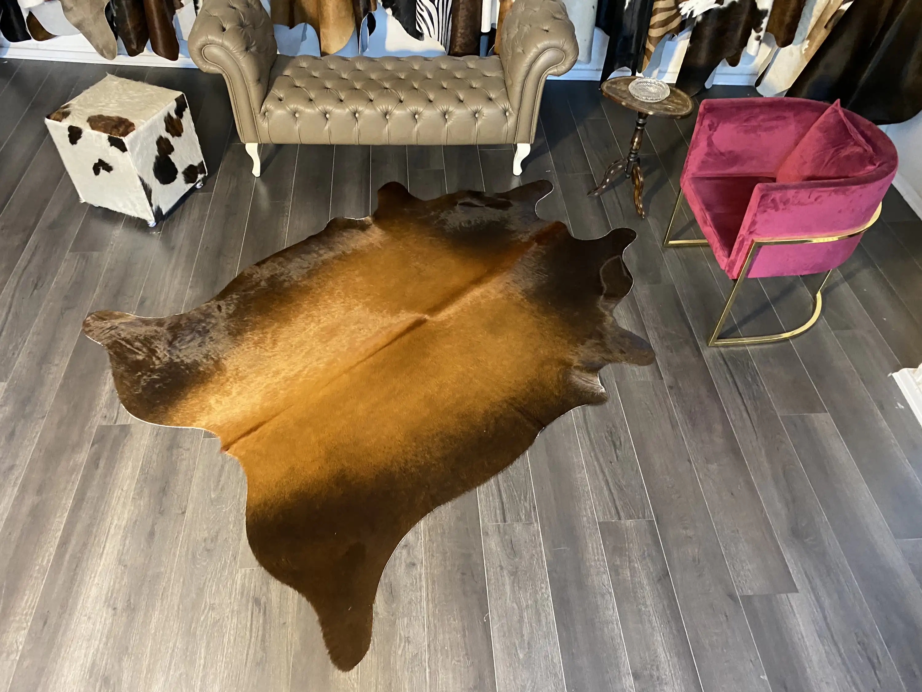 HAKİKİ DERİ DANA POSTU MIX KAHVE 180 x 230 - 1001000078