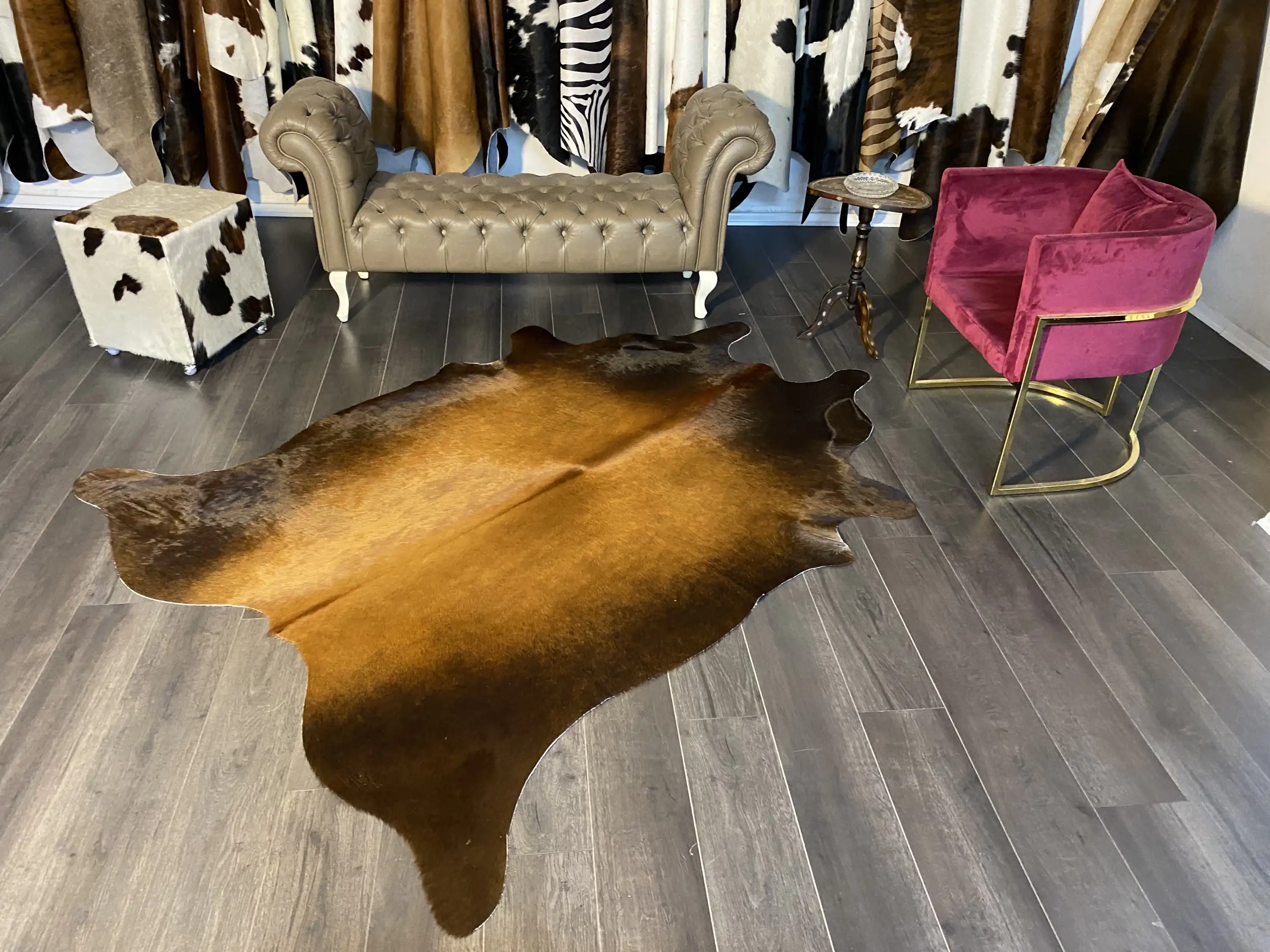 HAKİKİ DERİ DANA POSTU MIX KAHVE 180 x 230 - 1001000078