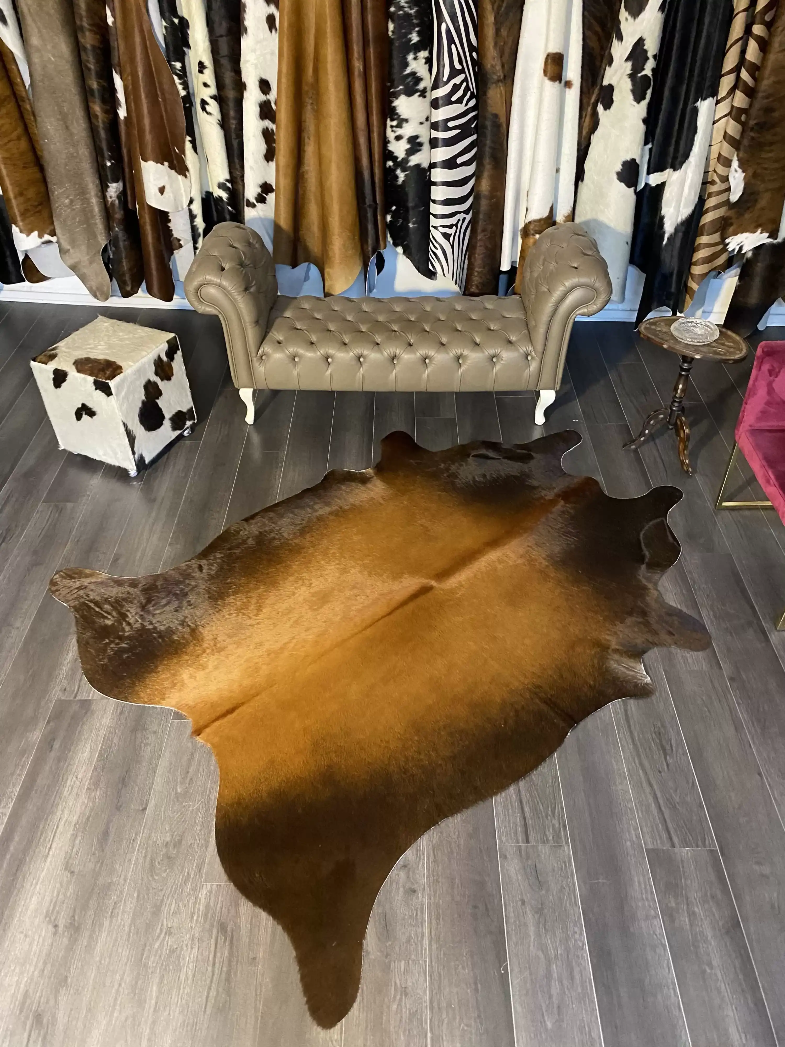 HAKİKİ DERİ DANA POSTU MIX KAHVE 180 x 230 - 1001000078