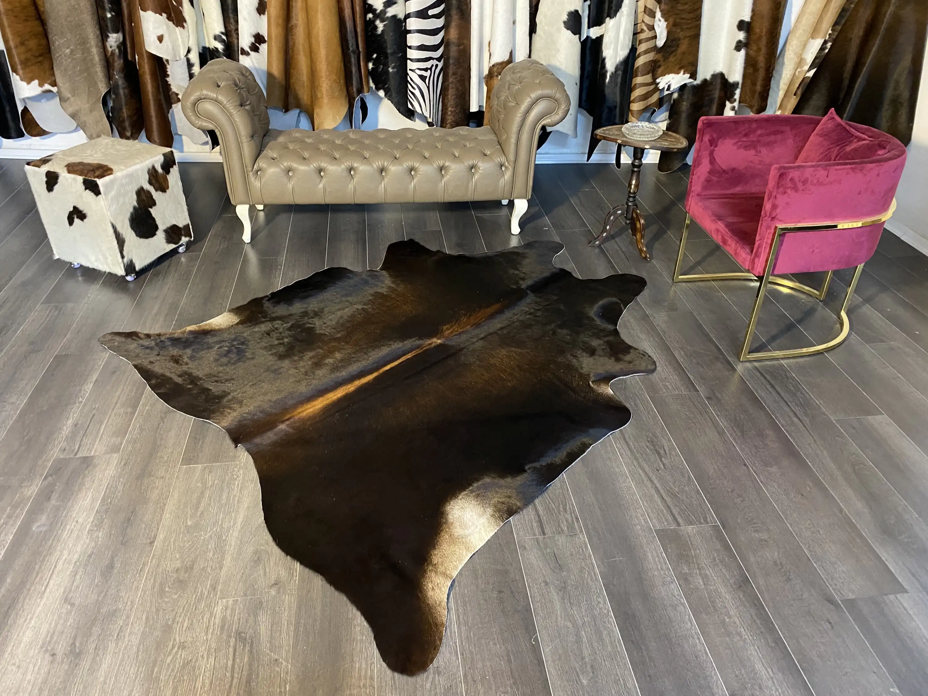 HAKİKİ DERİ DANA POSTU MIX KAHVE 185 x 210 - 1001000050