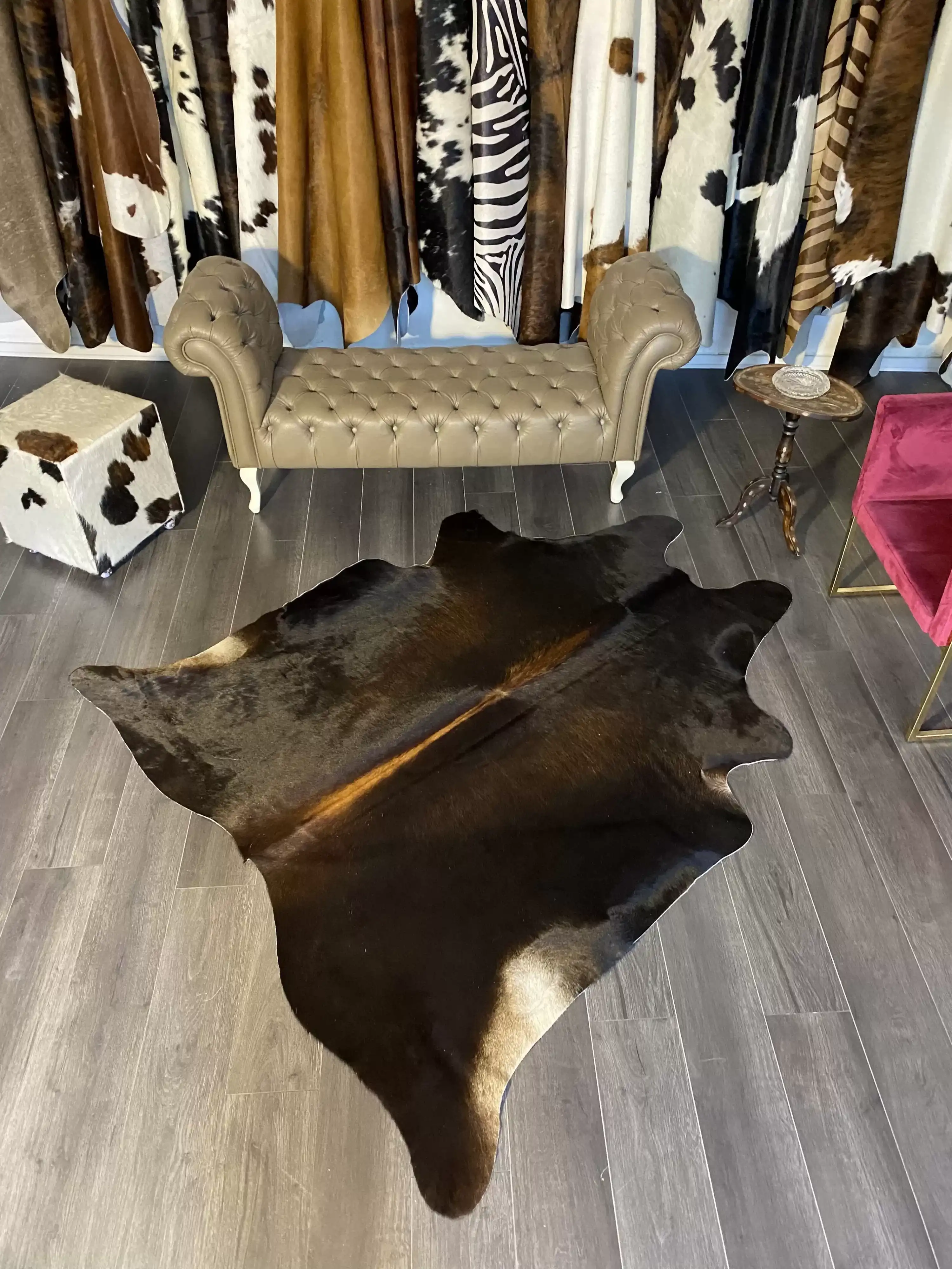 HAKİKİ DERİ DANA POSTU MIX KAHVE 185 x 210 - 1001000050