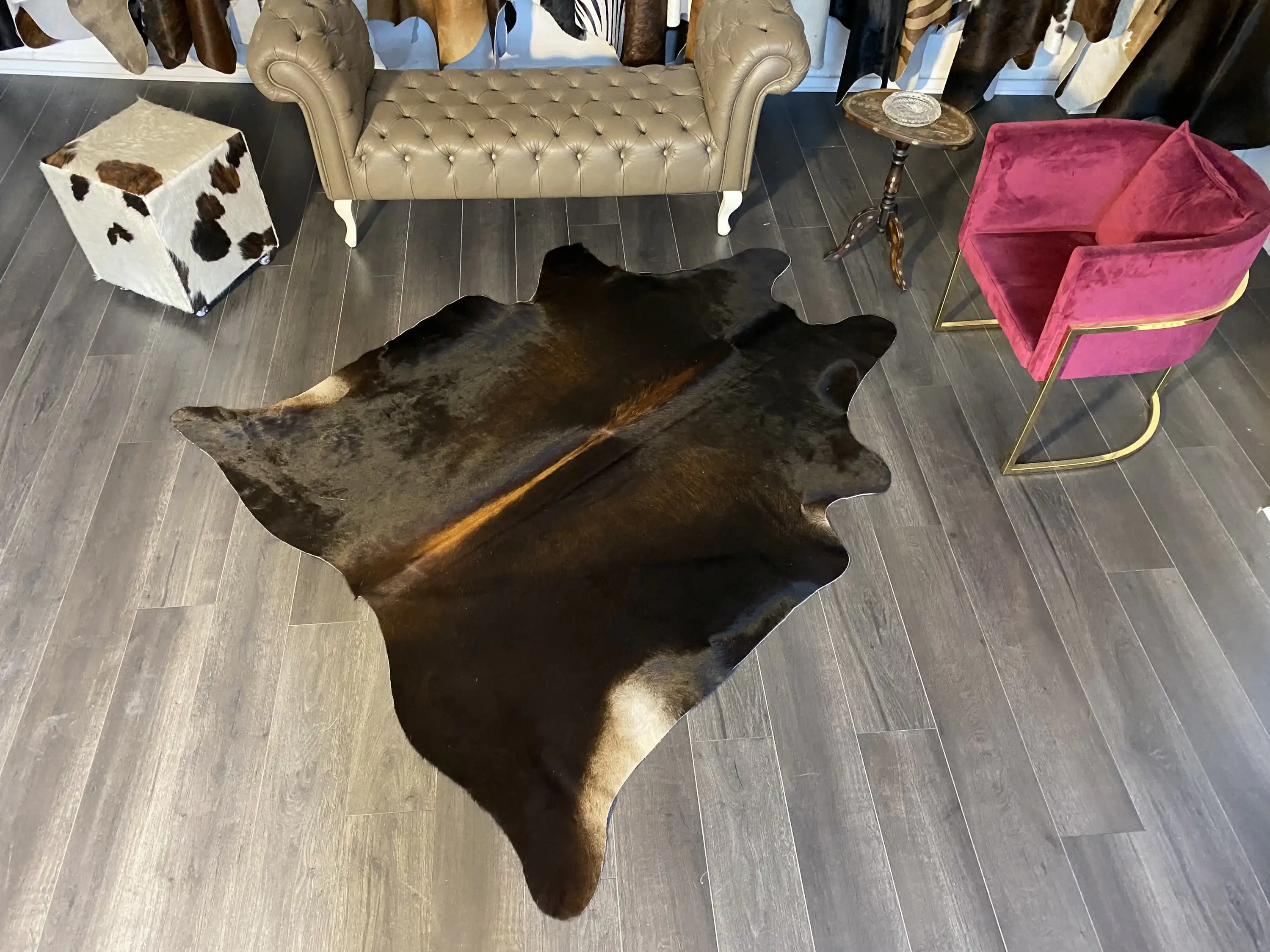 HAKİKİ DERİ DANA POSTU MIX KAHVE 185 x 210 - 1001000050