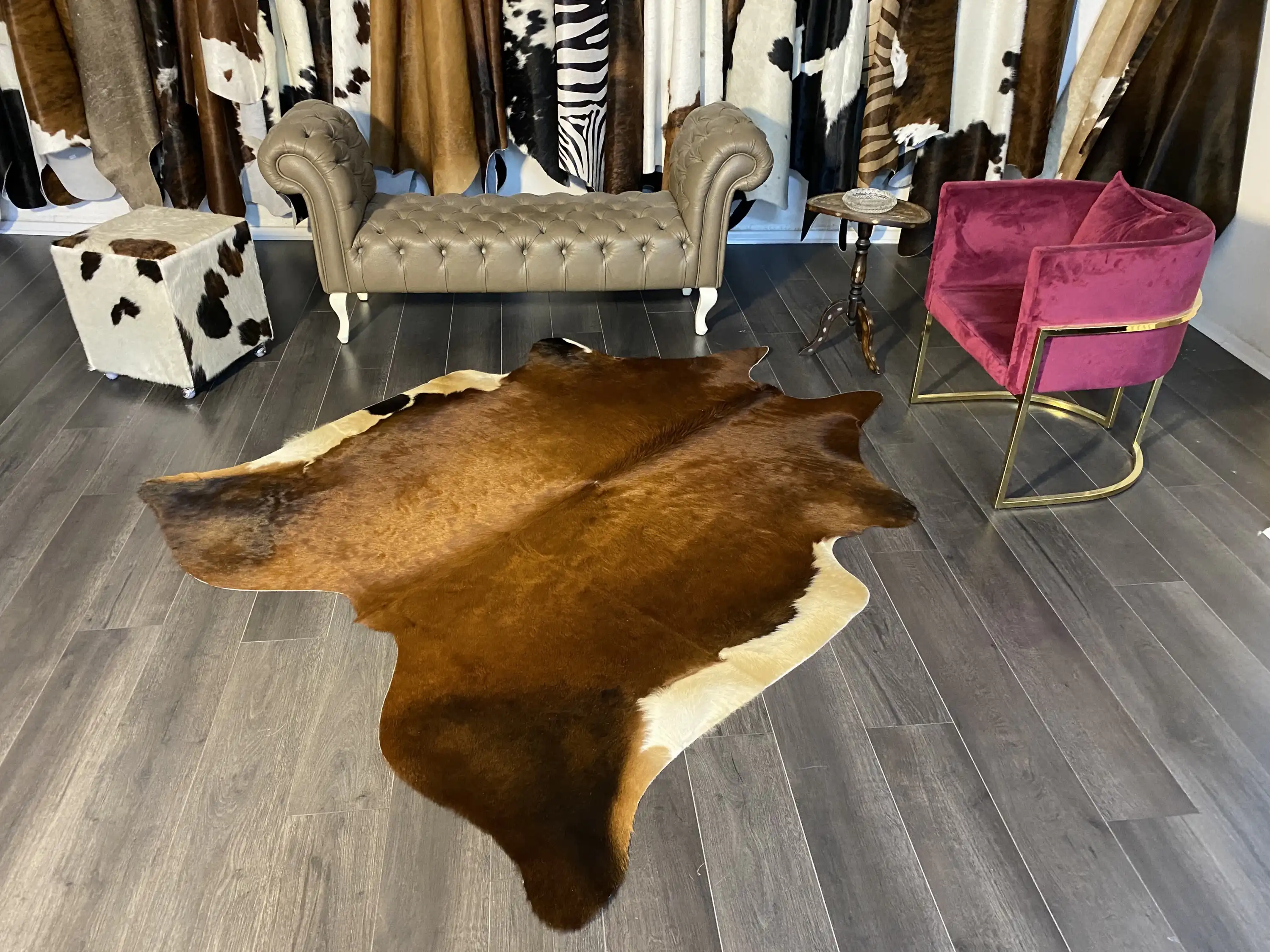 HAKİKİ DERİ DANA POSTU MIX KAHVE 185 x 215 - 1001000068