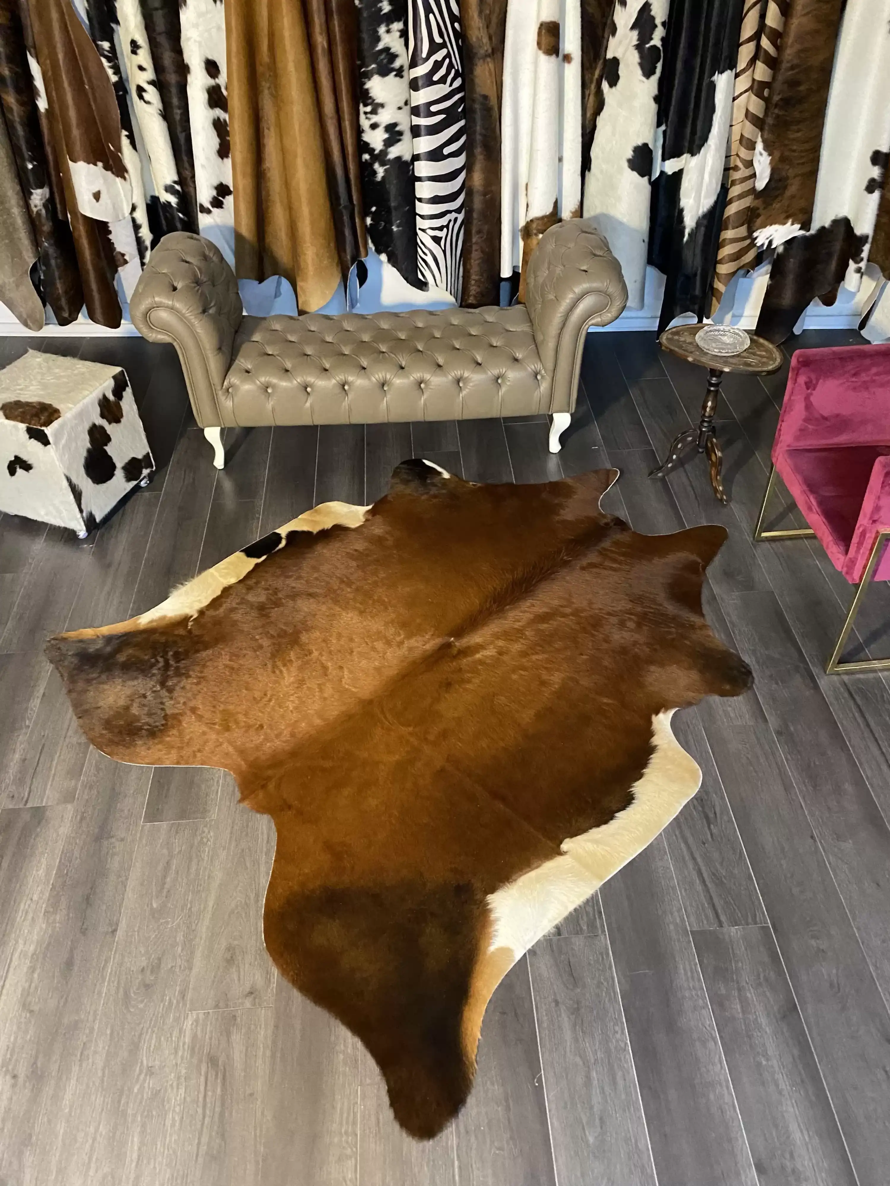 HAKİKİ DERİ DANA POSTU MIX KAHVE 185 x 215 - 1001000068