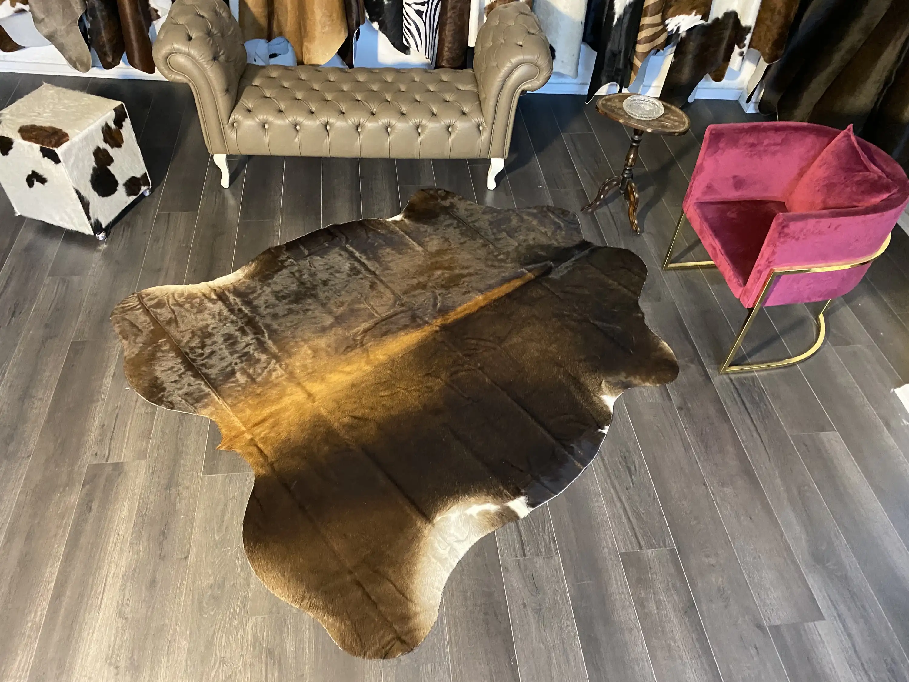 HAKİKİ DERİ DANA POSTU MIX KAHVE 185 x 215 - 1001000167