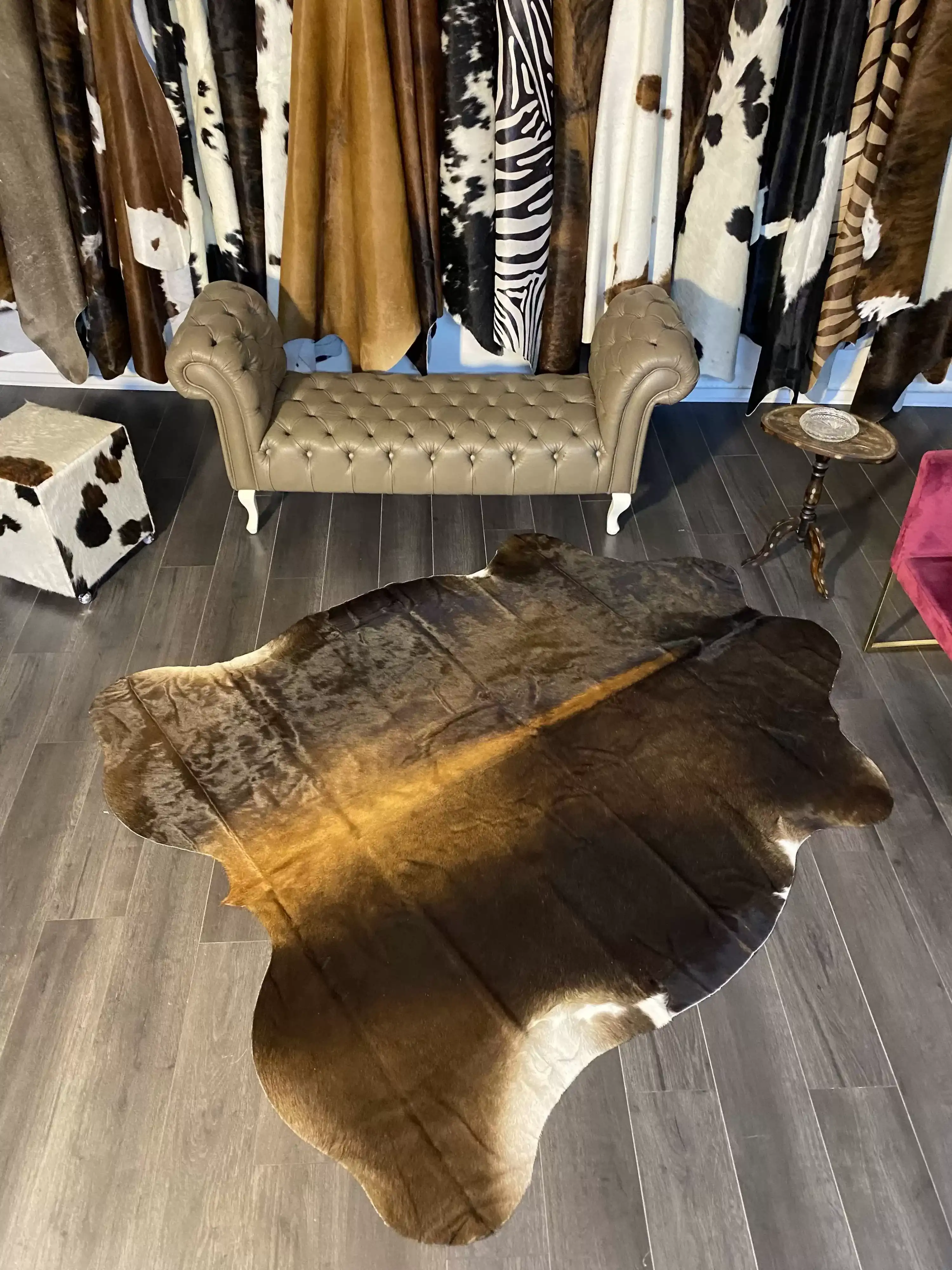 HAKİKİ DERİ DANA POSTU MIX KAHVE 185 x 215 - 1001000167