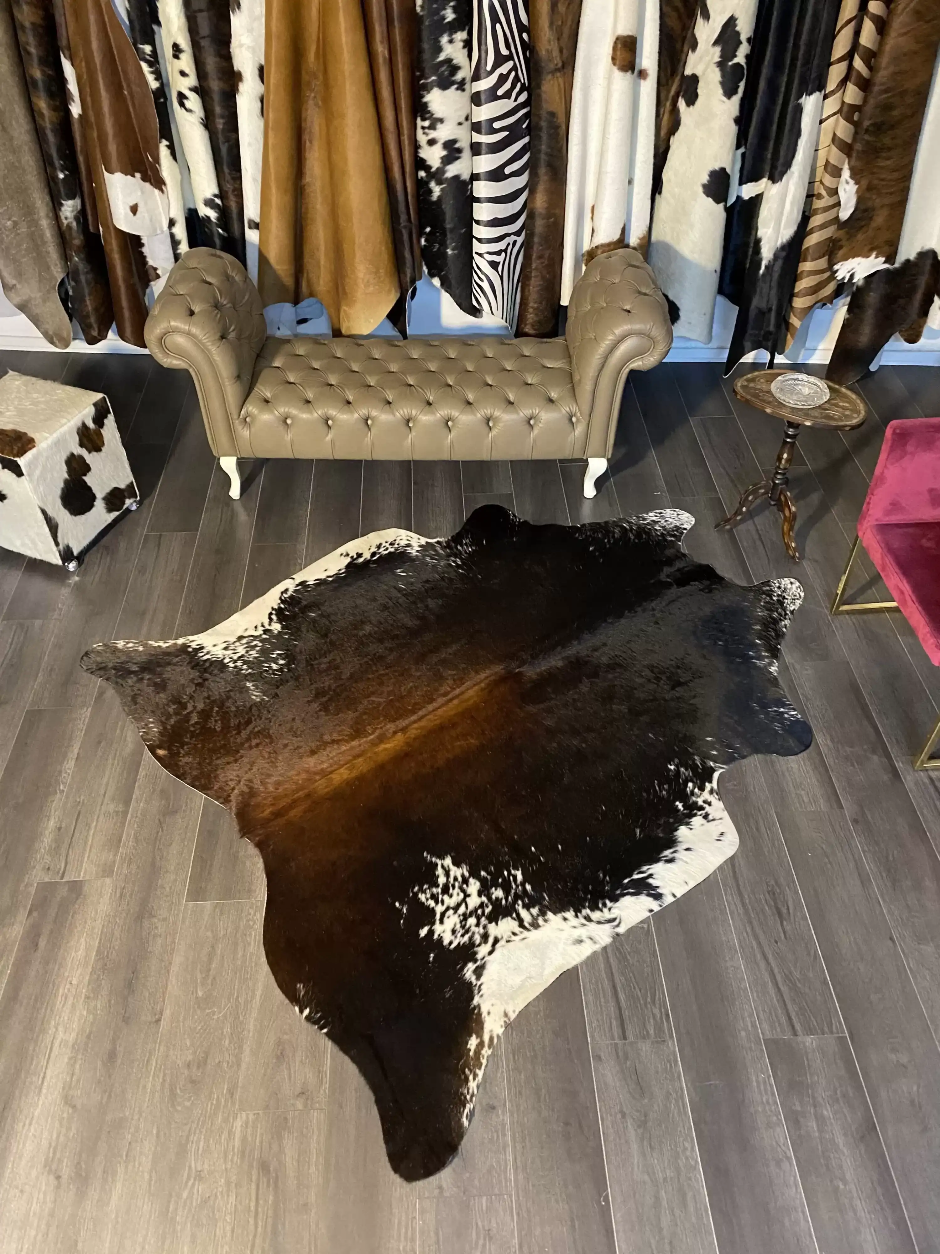 HAKİKİ DERİ DANA POSTU MIX KAHVE 185 x 215 - 1001000170