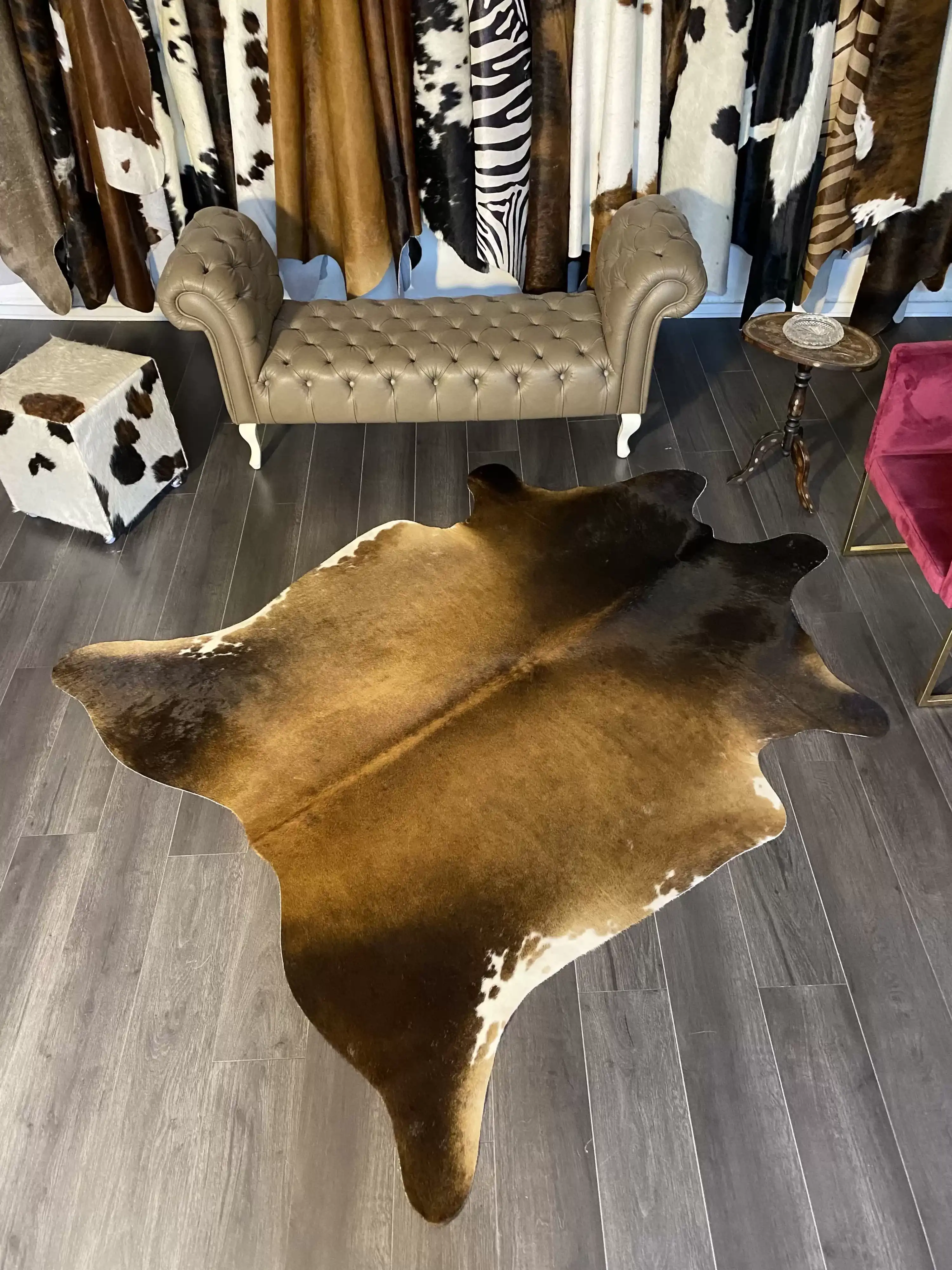 HAKİKİ DERİ DANA POSTU MIX KAHVE 185 x 220 - 1001000008