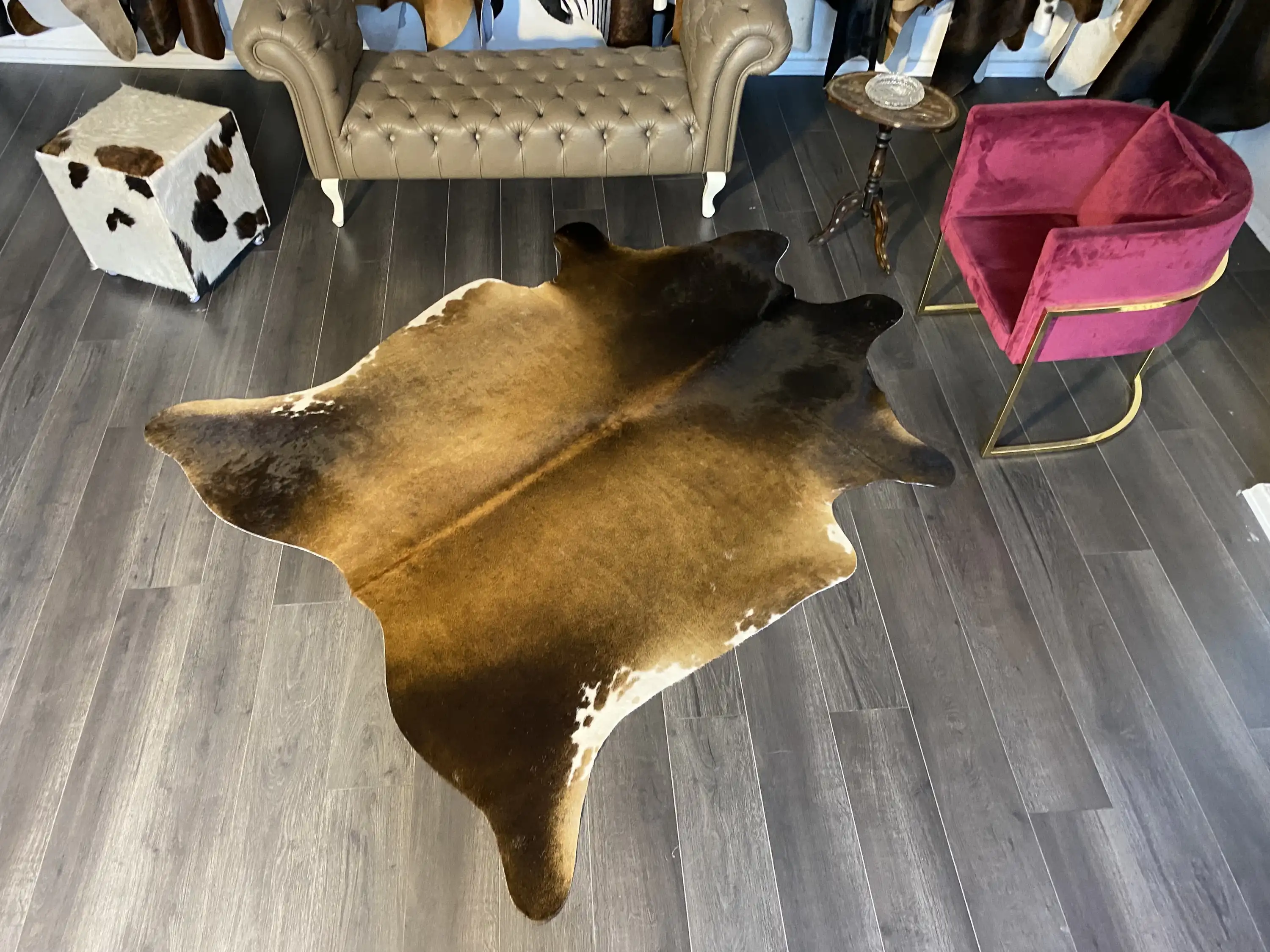 HAKİKİ DERİ DANA POSTU MIX KAHVE 185 x 220 - 1001000008