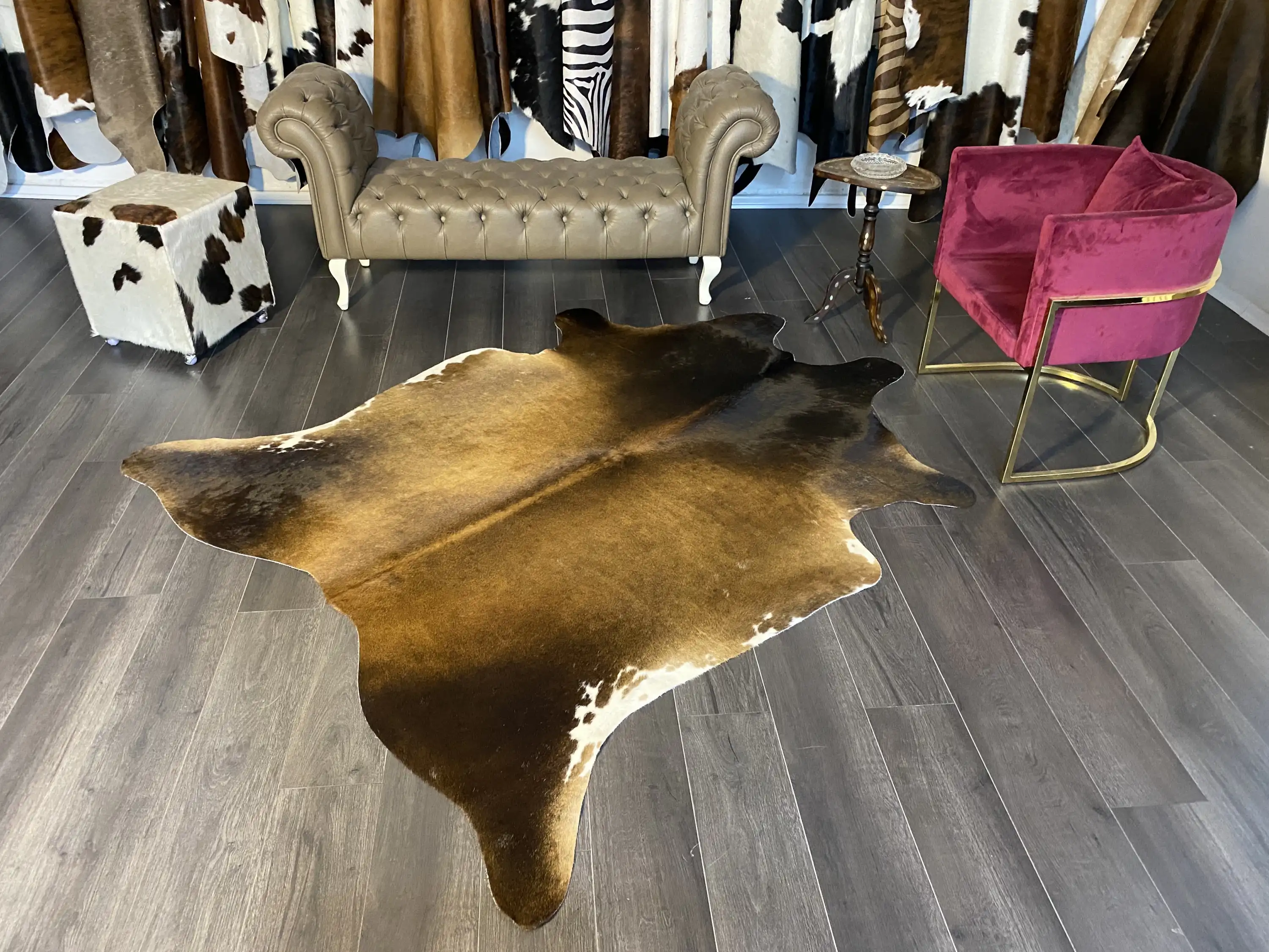 HAKİKİ DERİ DANA POSTU MIX KAHVE 185 x 220 - 1001000008