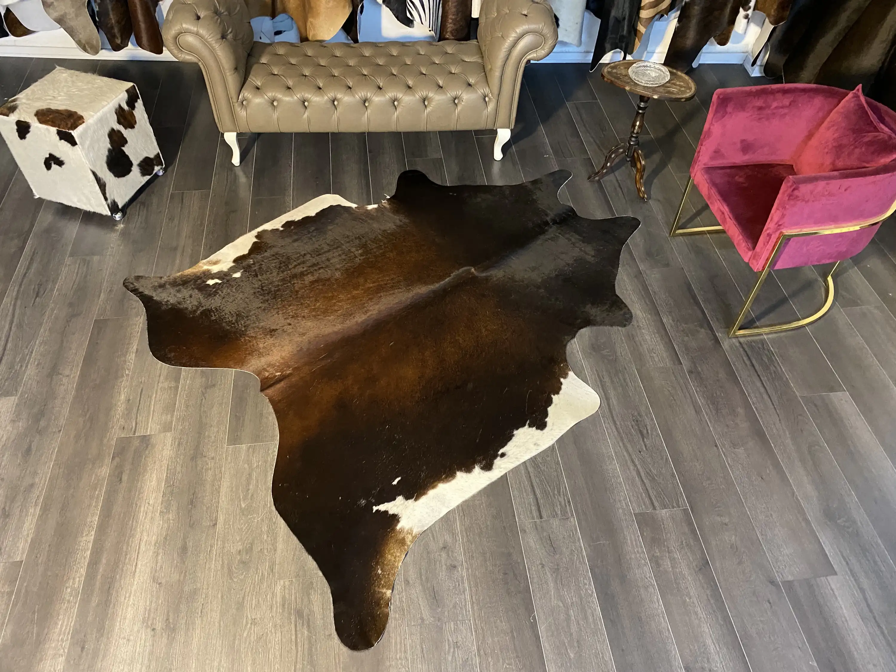 HAKİKİ DERİ DANA POSTU MIX KAHVE 185 x 225 - 1001000175