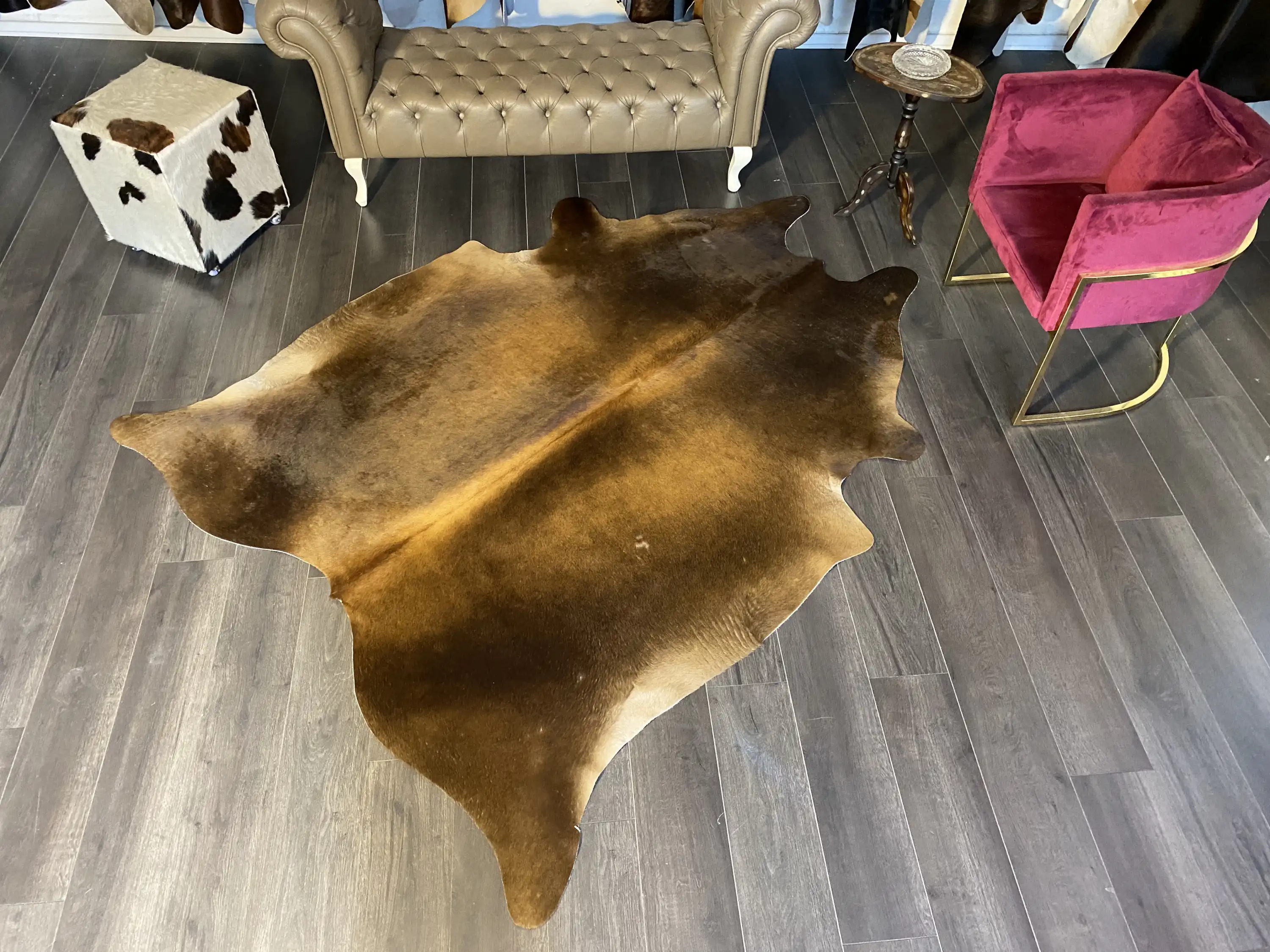 HAKİKİ DERİ DANA POSTU MIX KAHVE 185 x 230 - 1001000047