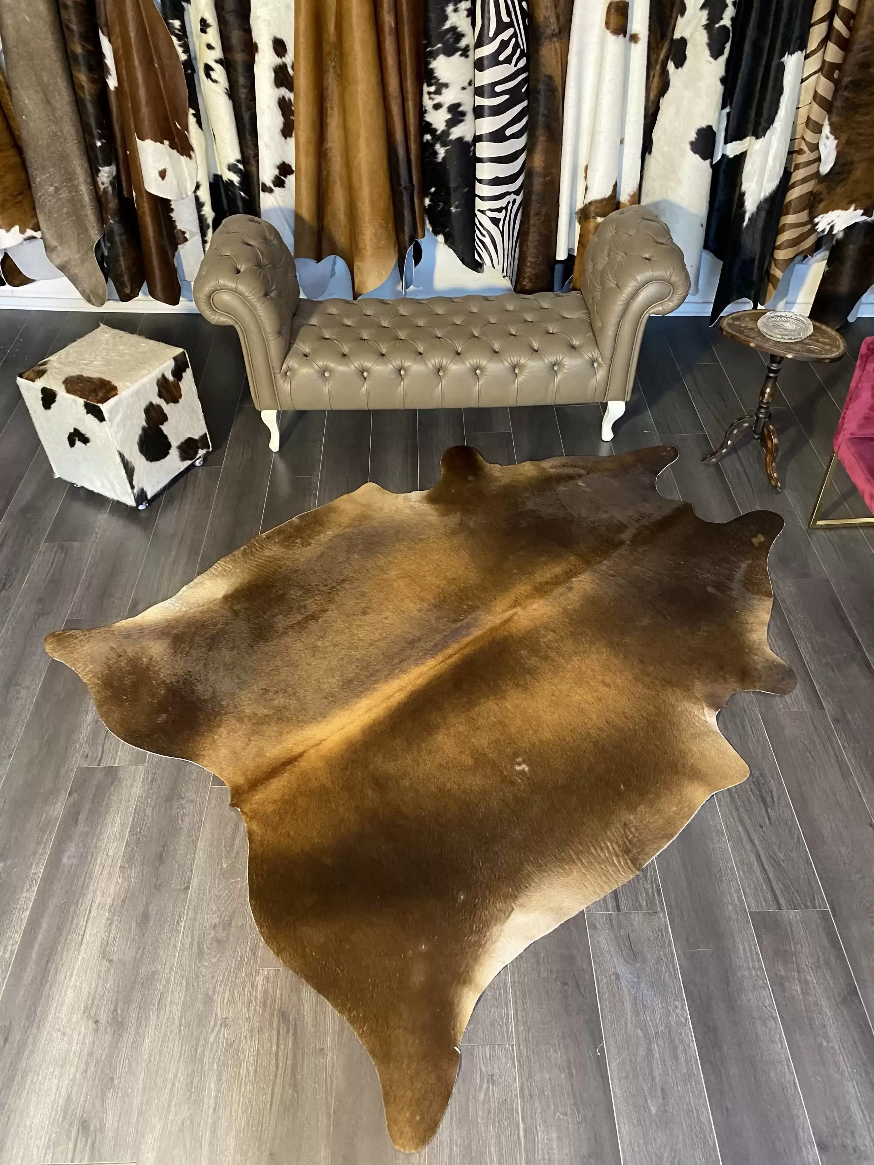 HAKİKİ DERİ DANA POSTU MIX KAHVE 185 x 230 - 1001000047