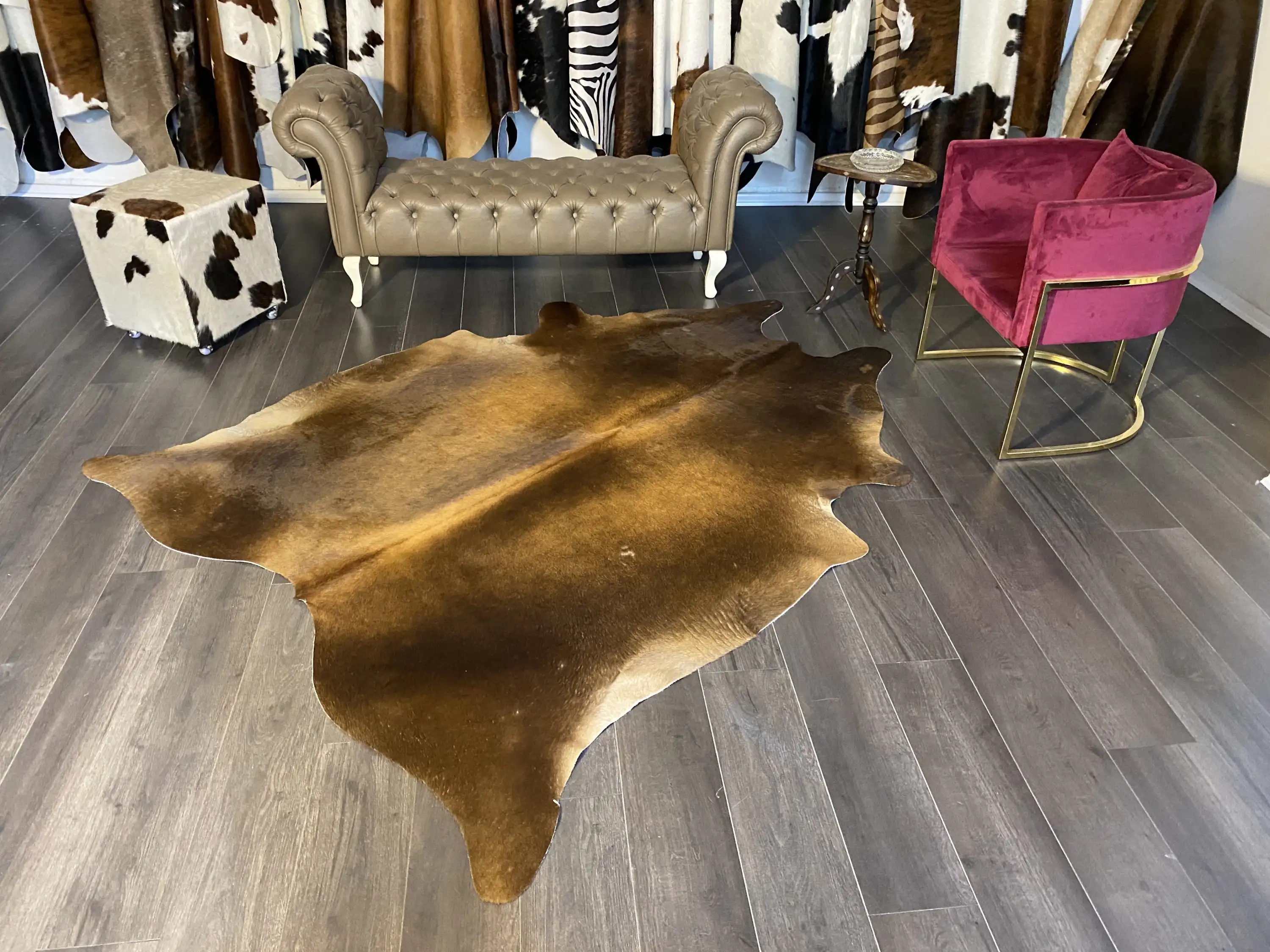 HAKİKİ DERİ DANA POSTU MIX KAHVE 185 x 230 - 1001000047