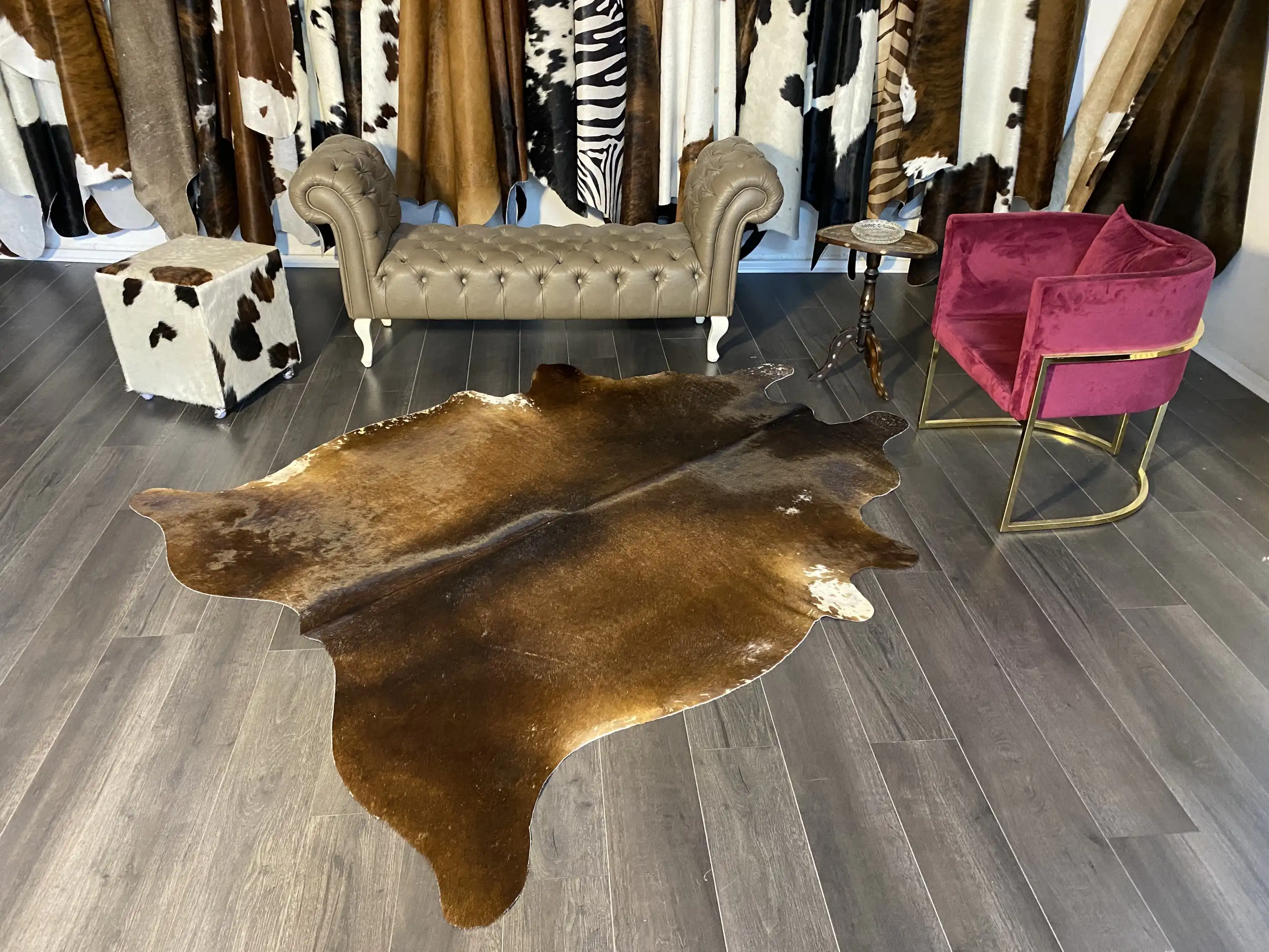 HAKİKİ DERİ DANA POSTU MIX KAHVE 185 x 230 - 1001000083