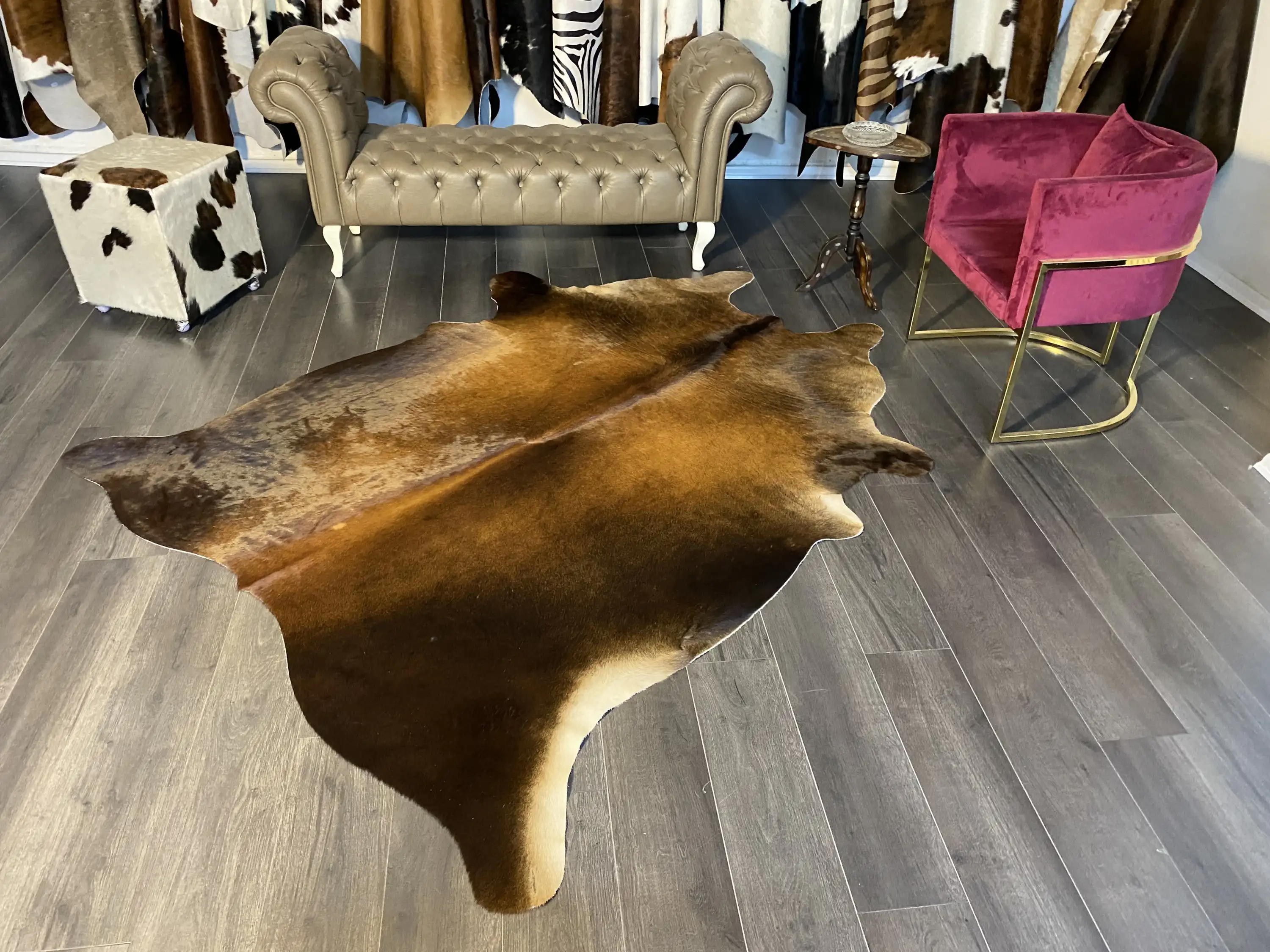 HAKİKİ DERİ DANA POSTU MIX KAHVE 185 x 235 - 1001000067