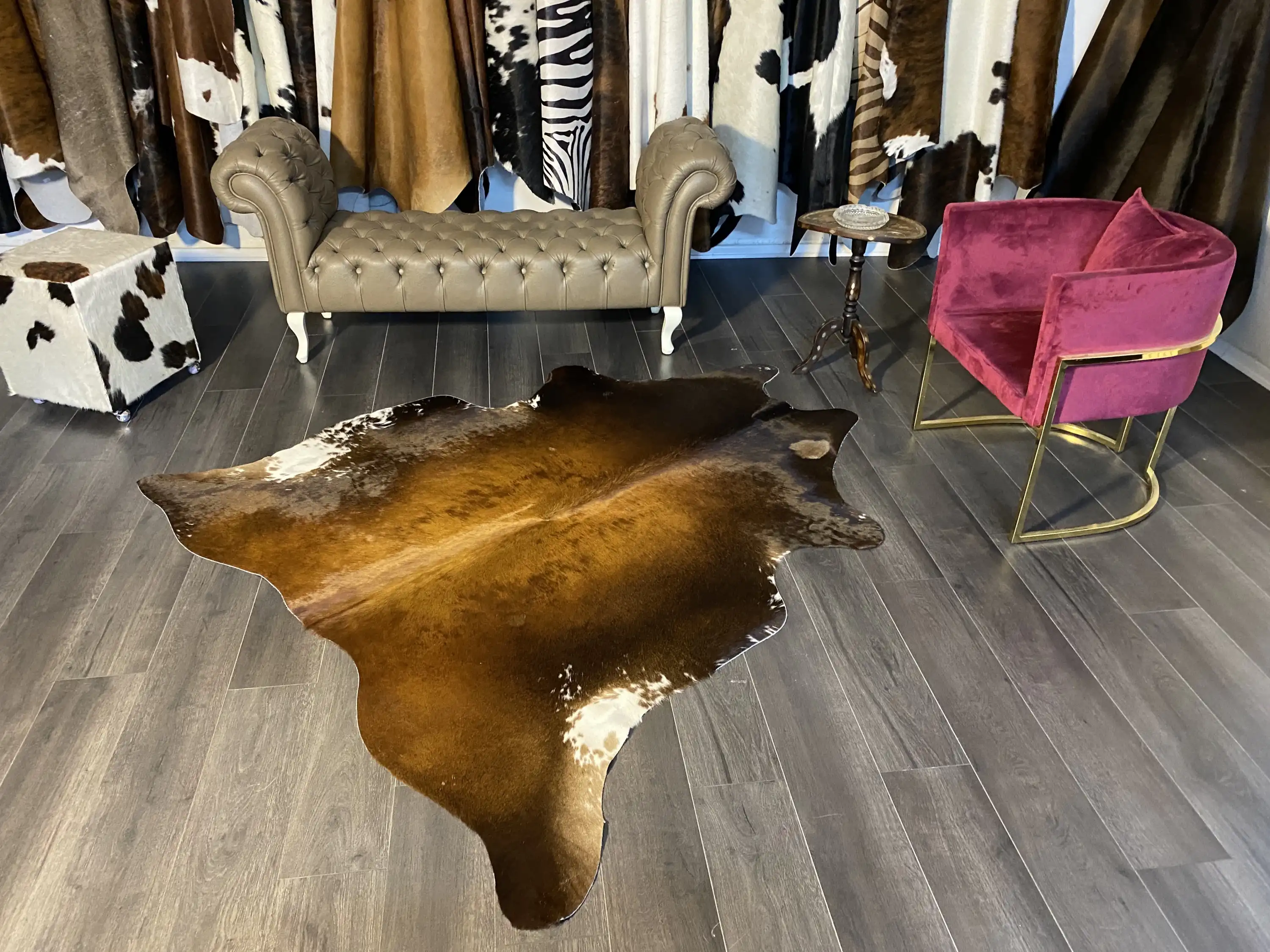 HAKİKİ DERİ DANA POSTU MIX KAHVE 190 x 205 - 1001000183