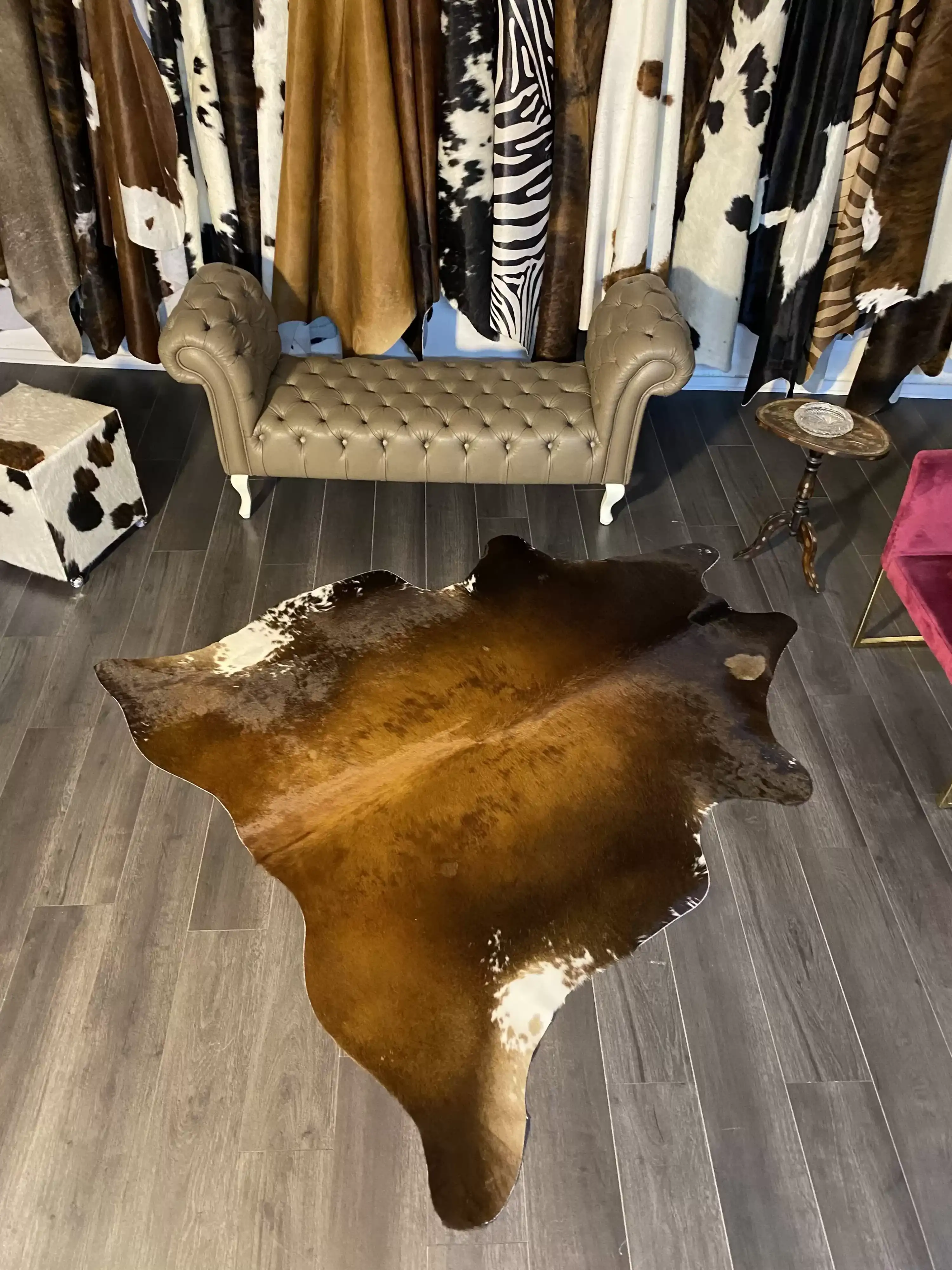 HAKİKİ DERİ DANA POSTU MIX KAHVE 190 x 205 - 1001000183