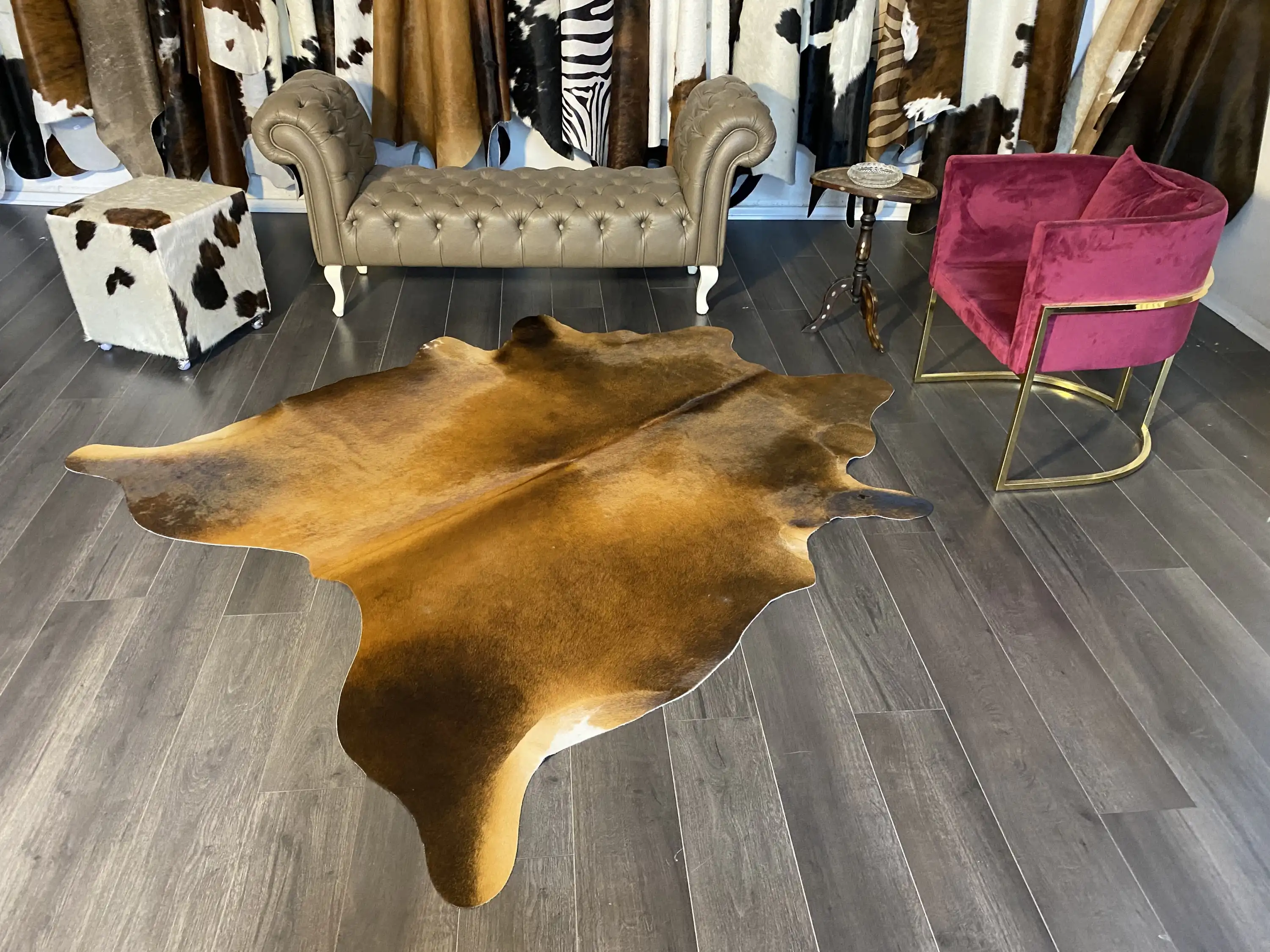 HAKİKİ DERİ DANA POSTU MIX KAHVE 190 x 215 - 1001000013