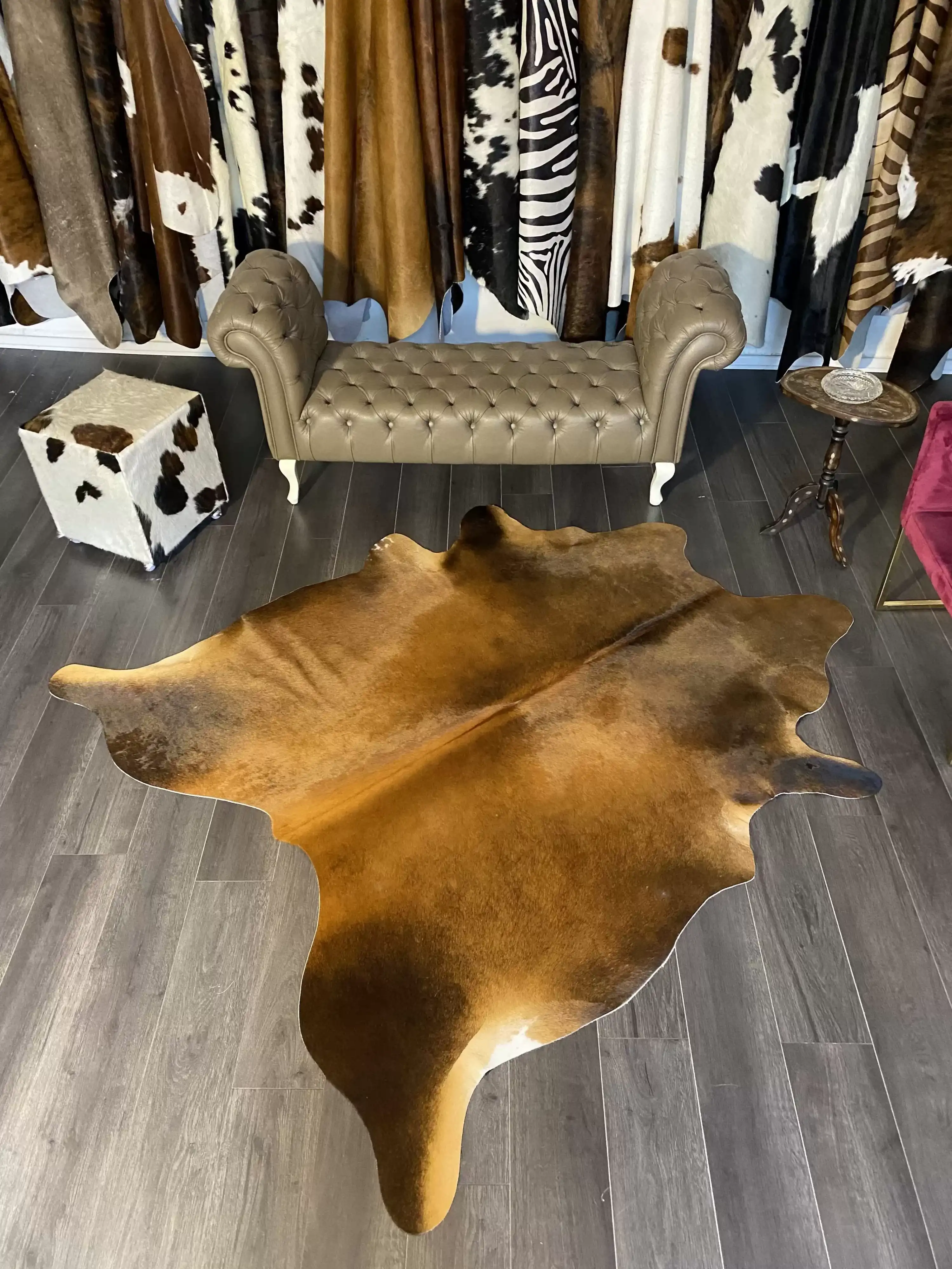 HAKİKİ DERİ DANA POSTU MIX KAHVE 190 x 215 - 1001000013