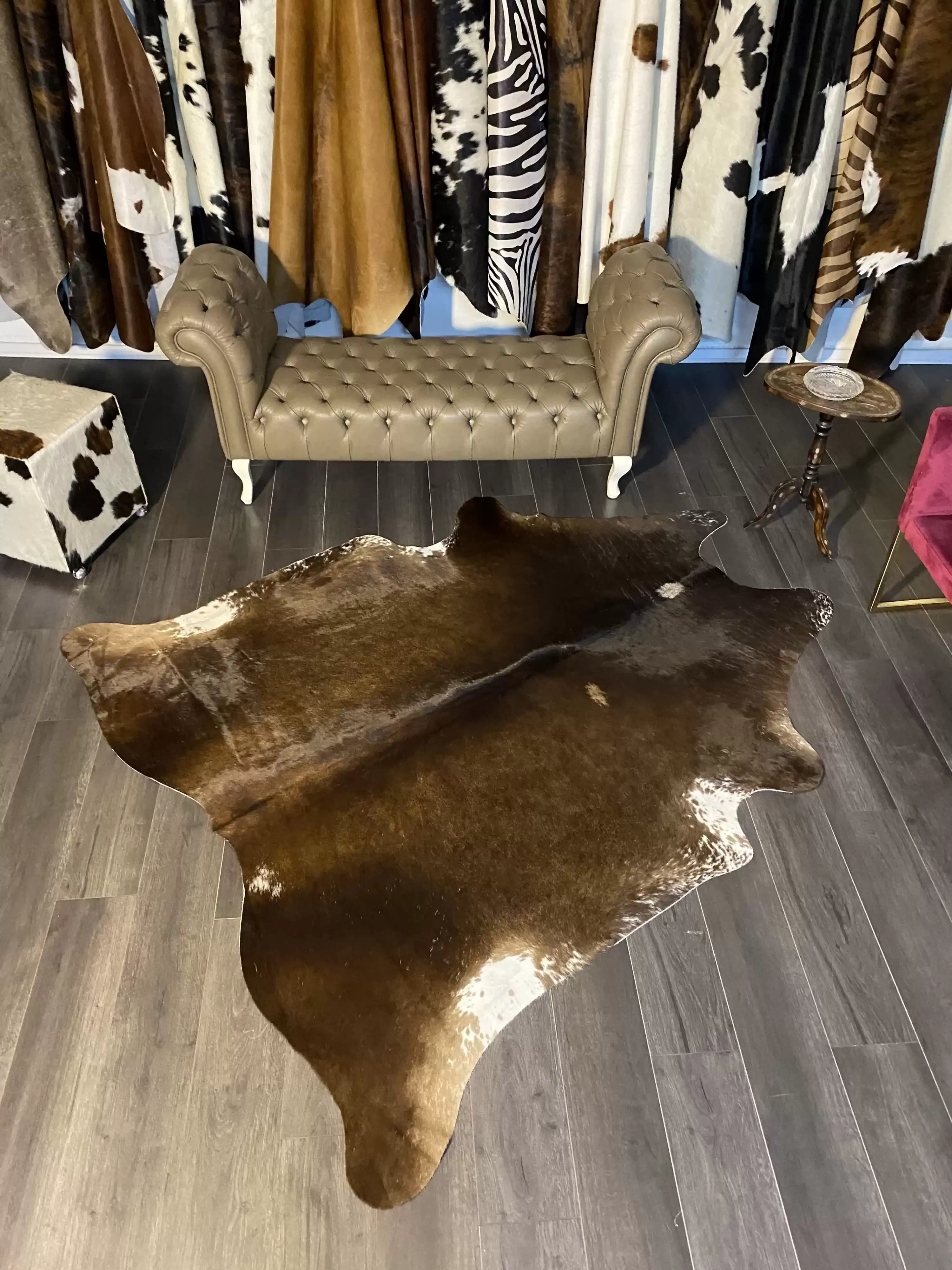 HAKİKİ DERİ DANA POSTU MIX KAHVE 190 x 220 - 1001000157